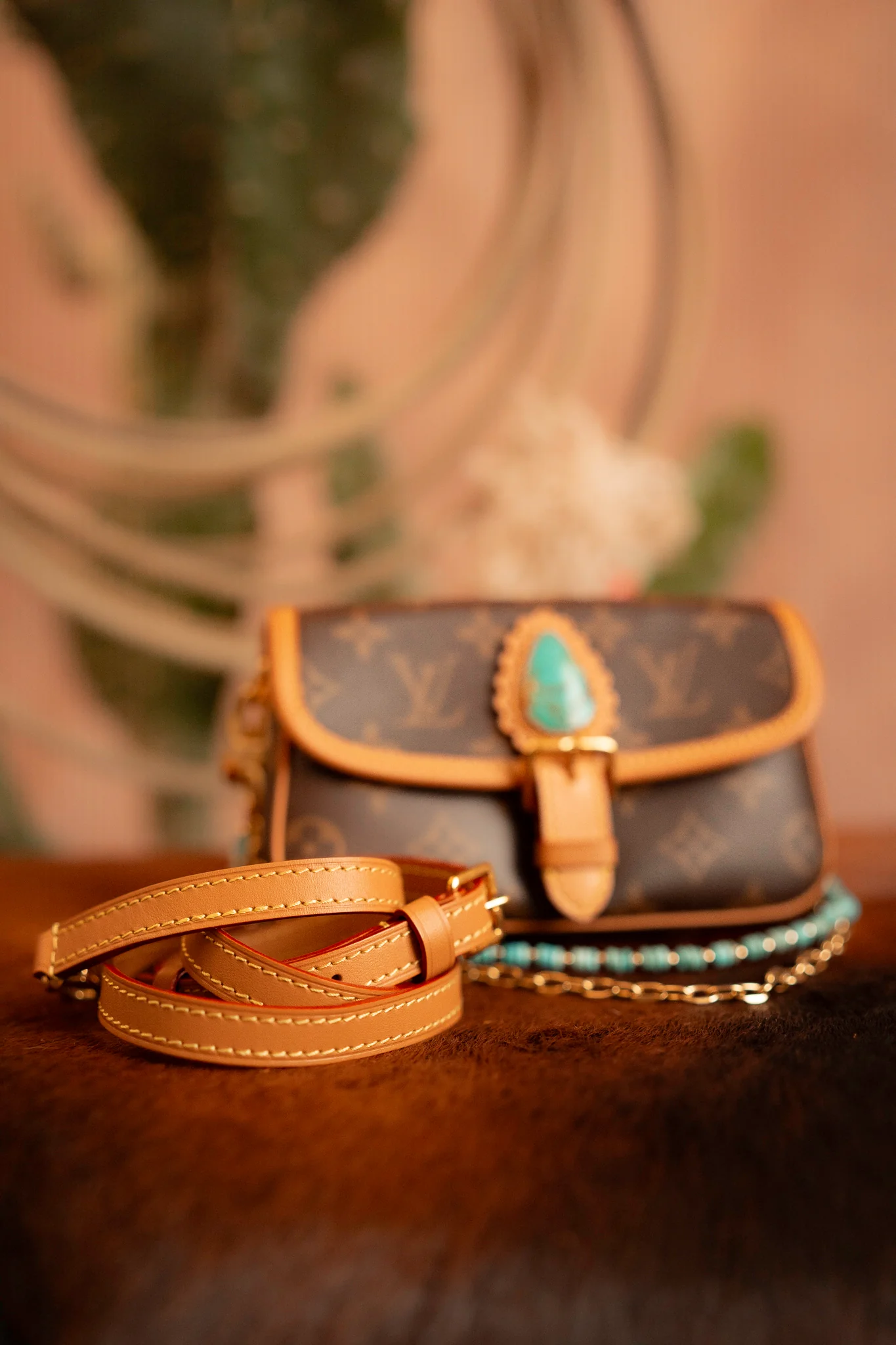 Leather and Vodka 30 Carat Campitos Turquoise Honey Nano Diane Bag - Image 10
