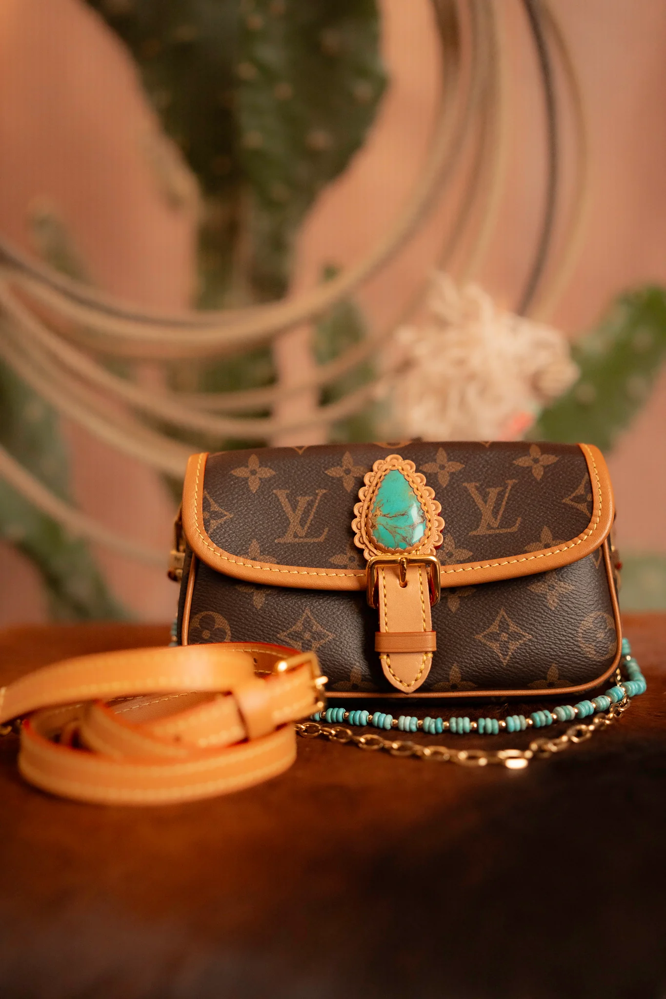 Leather and Vodka 30 Carat Campitos Turquoise Honey Nano Diane Bag - Image 11