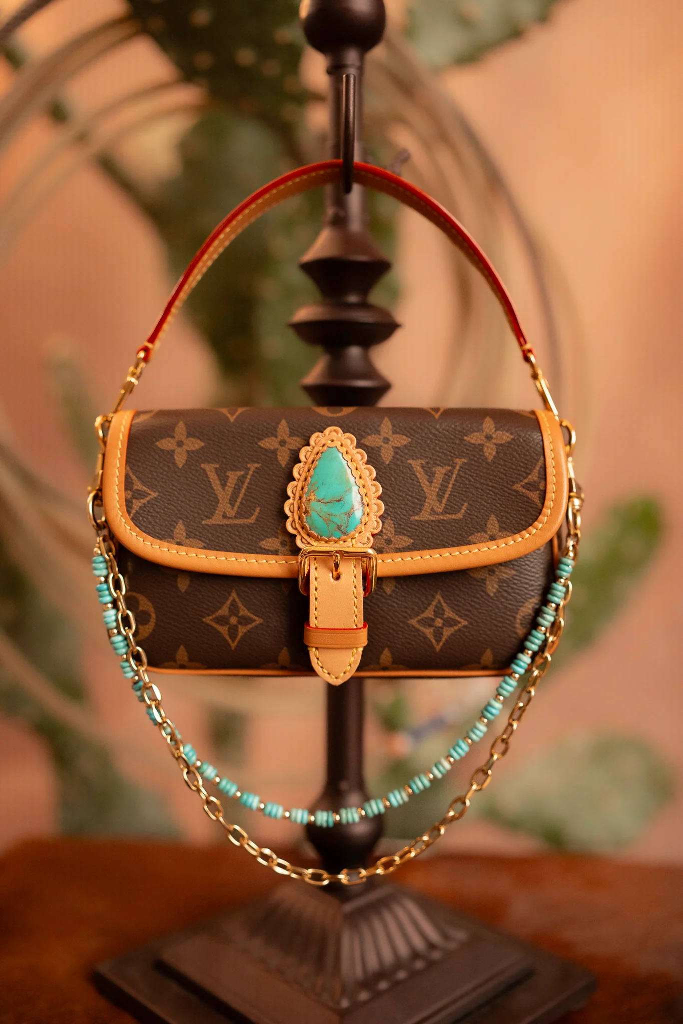 Leather and Vodka 30 Carat Campitos Turquoise Honey Nano Diane Bag - Image 12