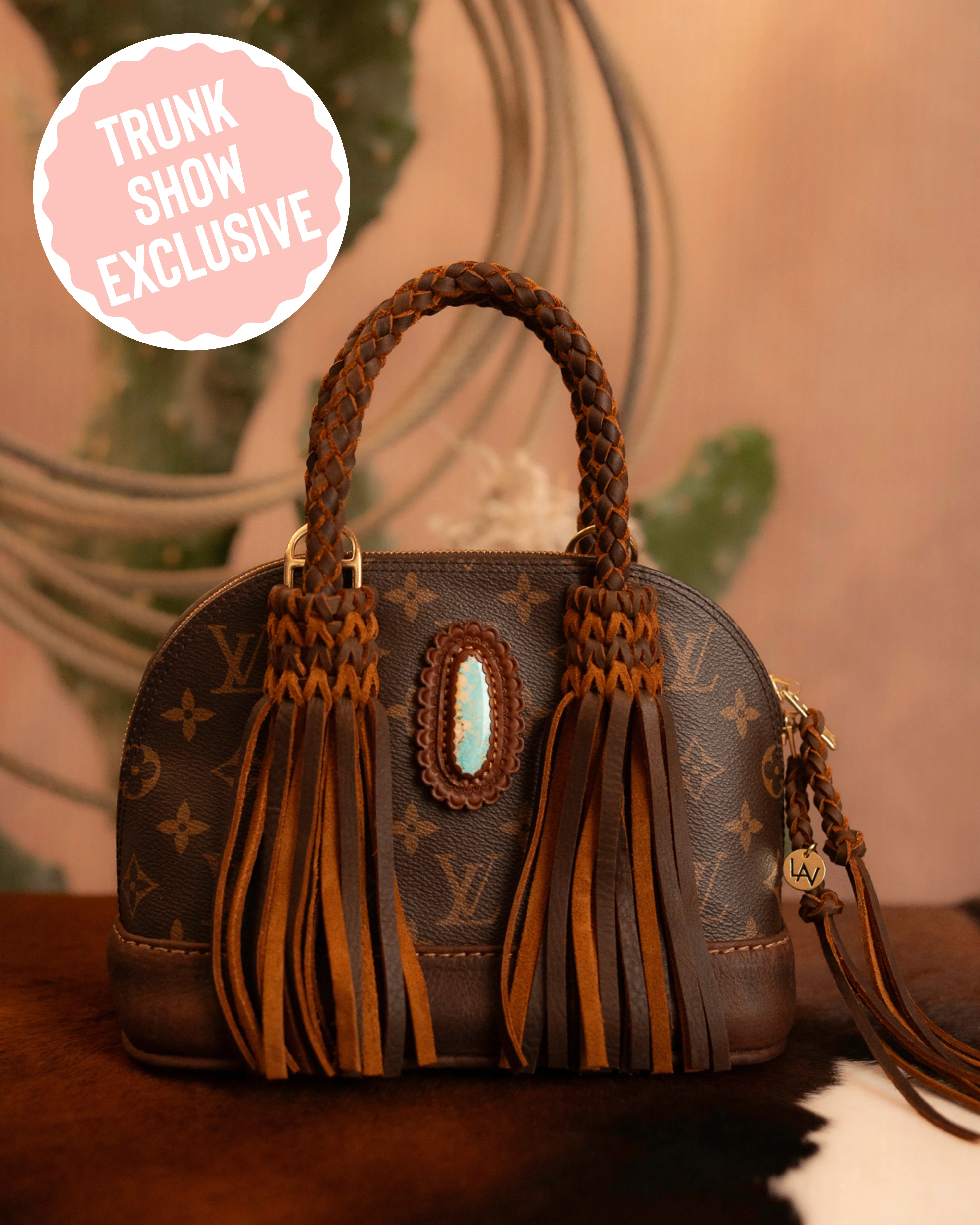 Leather and Vodka 35 Carat Kingman Turquoise Original Alma BB Bag