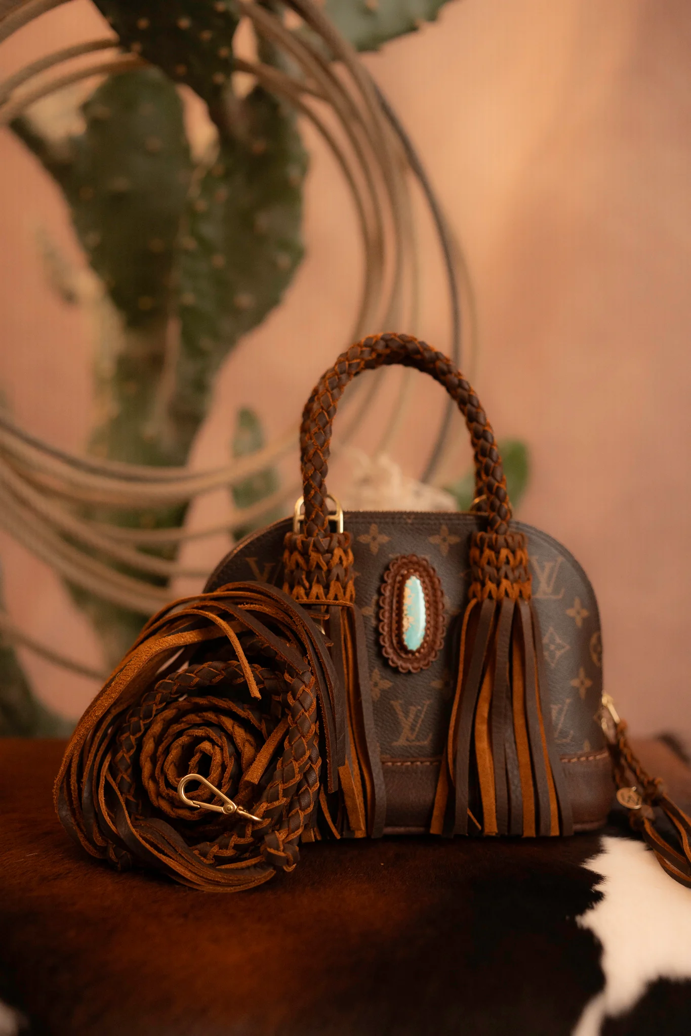 Leather and Vodka 35 Carat Kingman Turquoise Original Alma BB Bag - Image 7