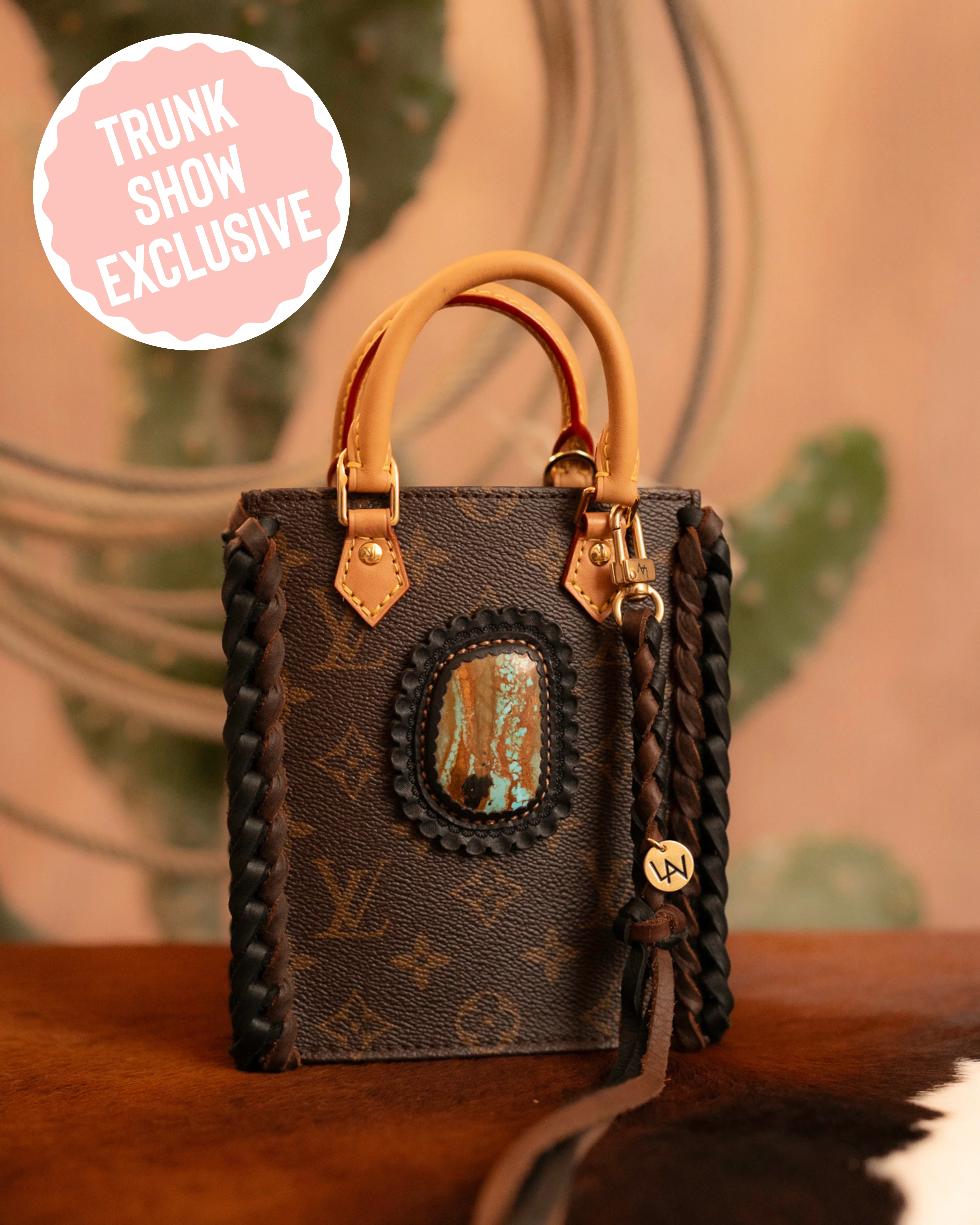 Leather and Vodka 95 Carat Kingman Turquoise Petite Sac Plat Bag