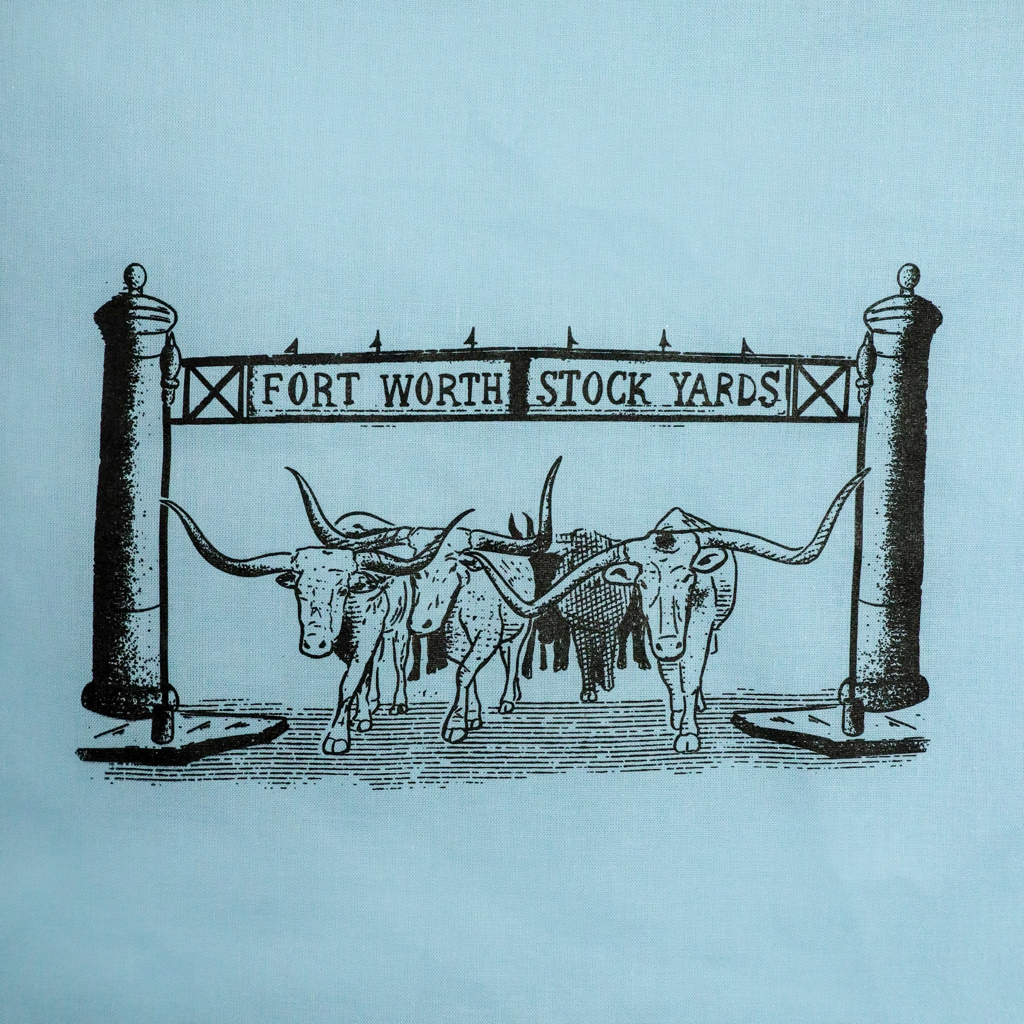 Fort Worth Stock Yards Bandana- Blue - Image 4