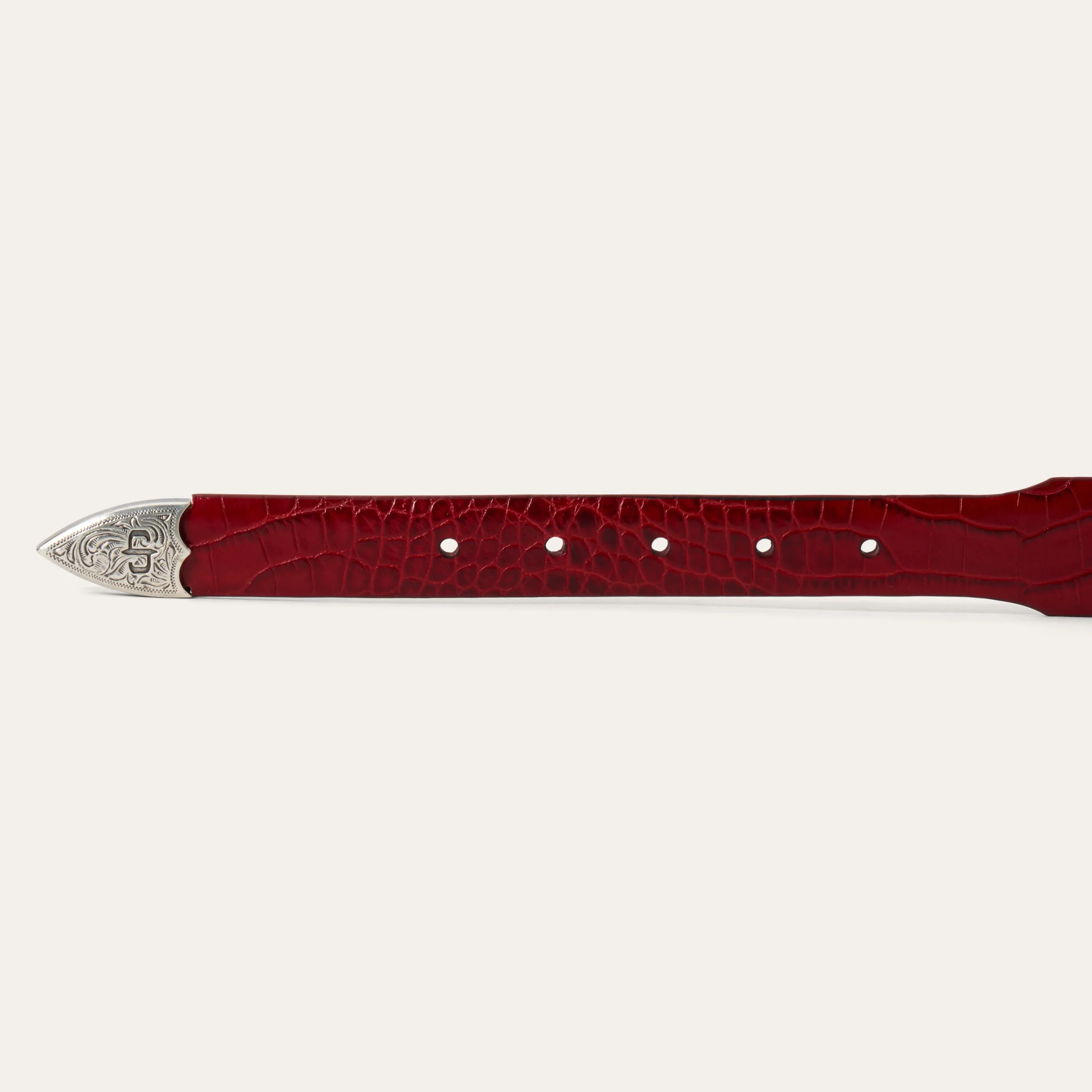 Stetson Croco Print Tapered Belt - Image 3