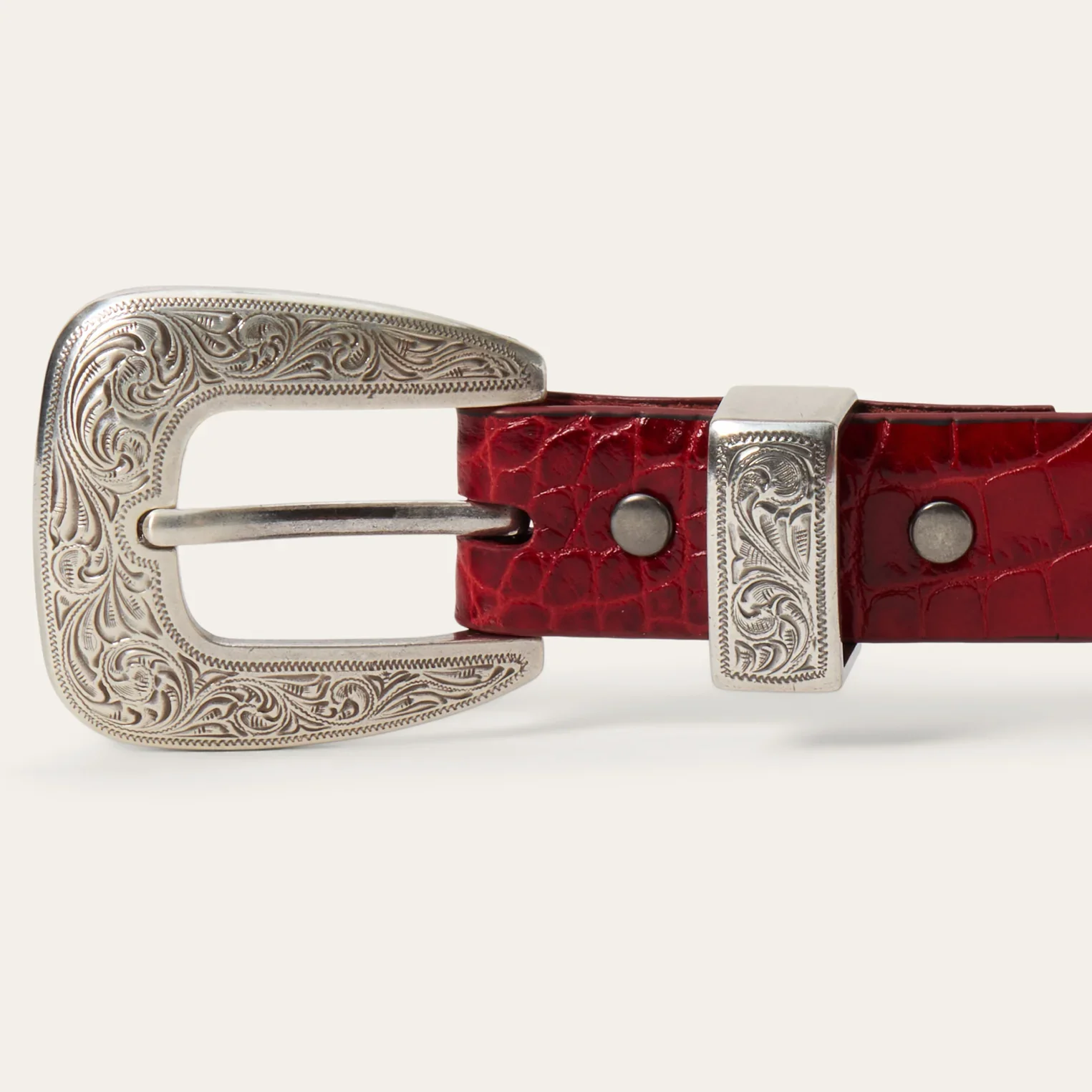 Stetson Croco Print Tapered Belt - Image 4
