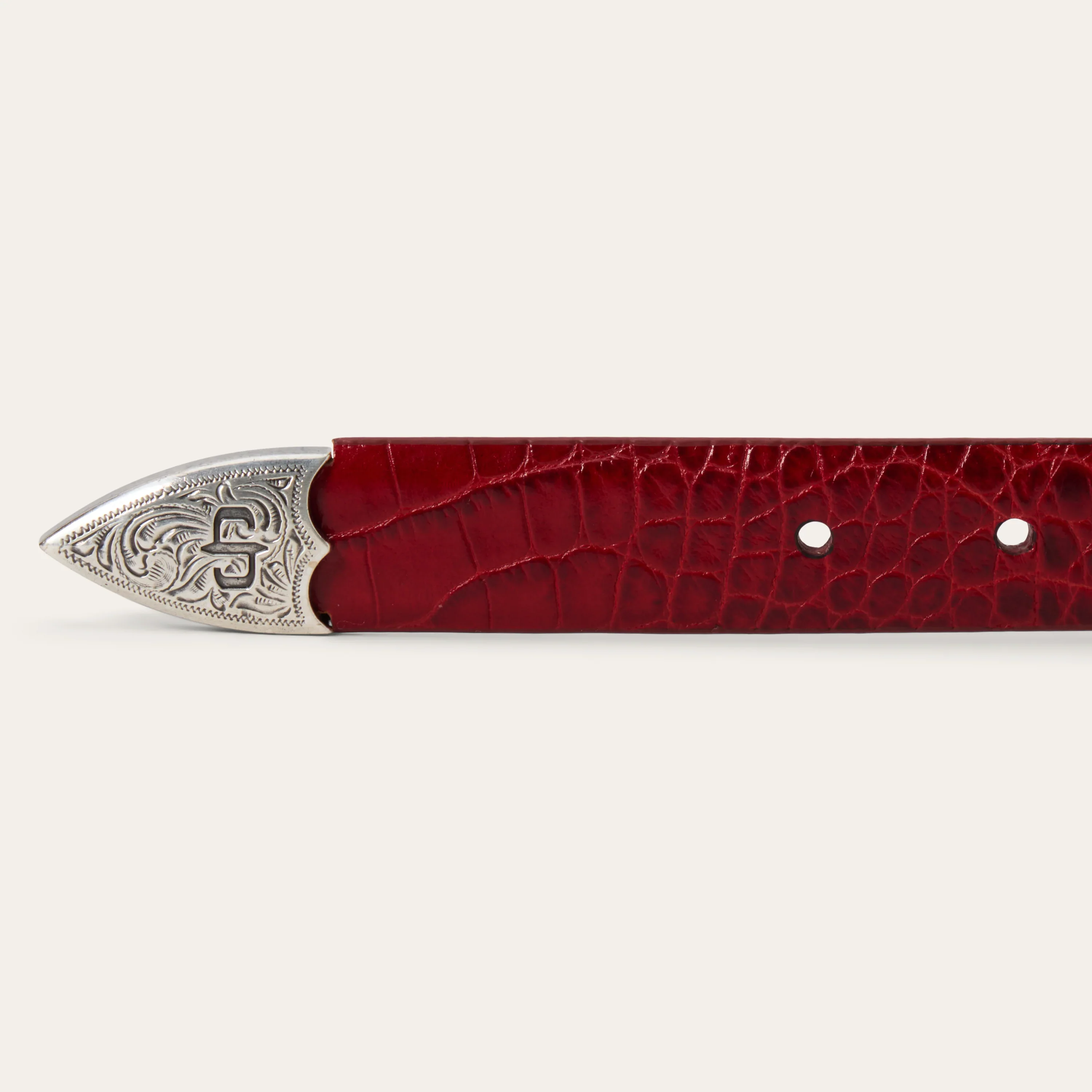 Stetson Croco Print Tapered Belt - Image 5