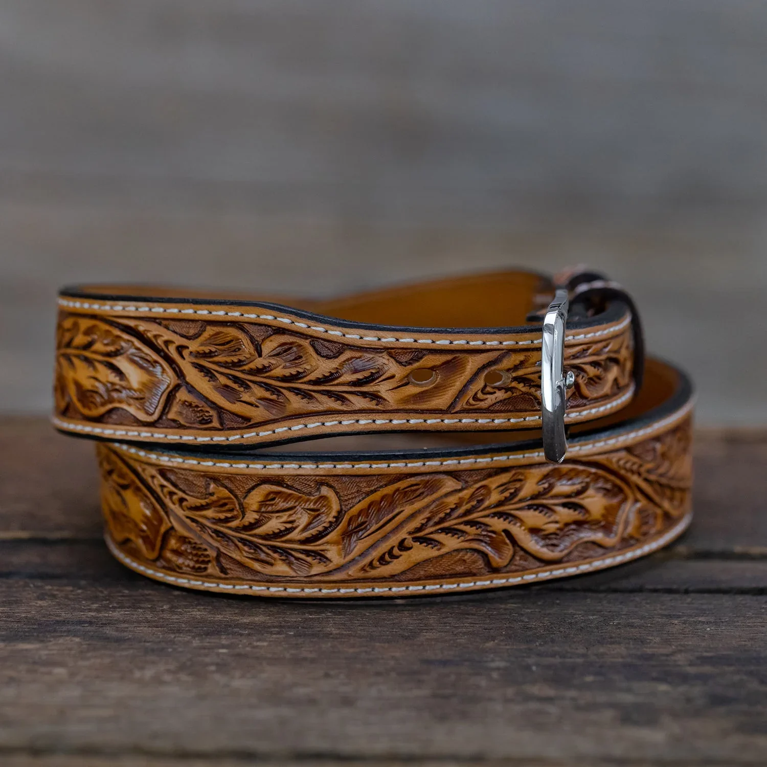 Vogt Russet Running Oak Leaf Belt - Image 3