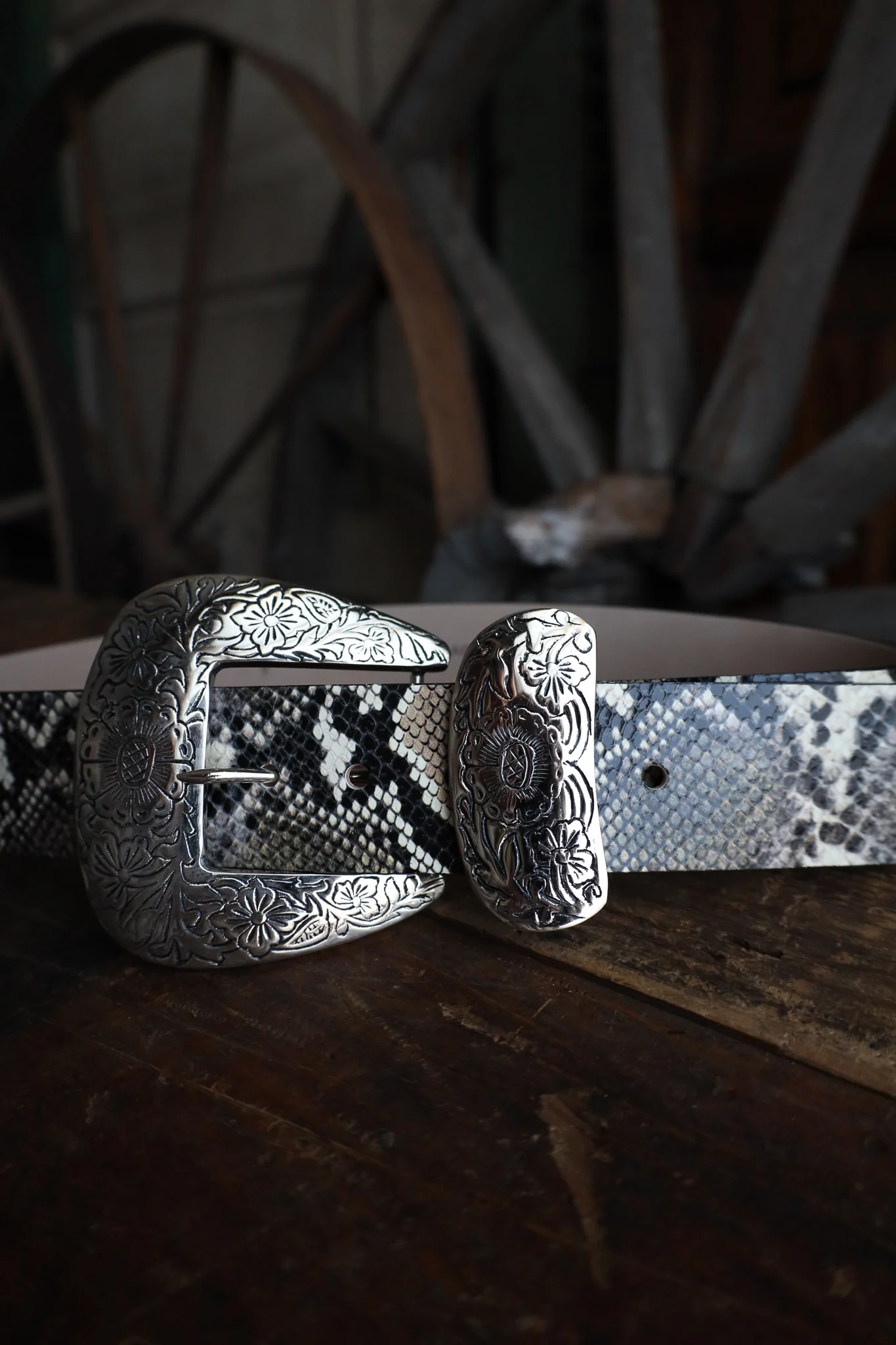 STREETS AHEAD BIG BUCKLE BELT- BLACK SNAKE - Image 8