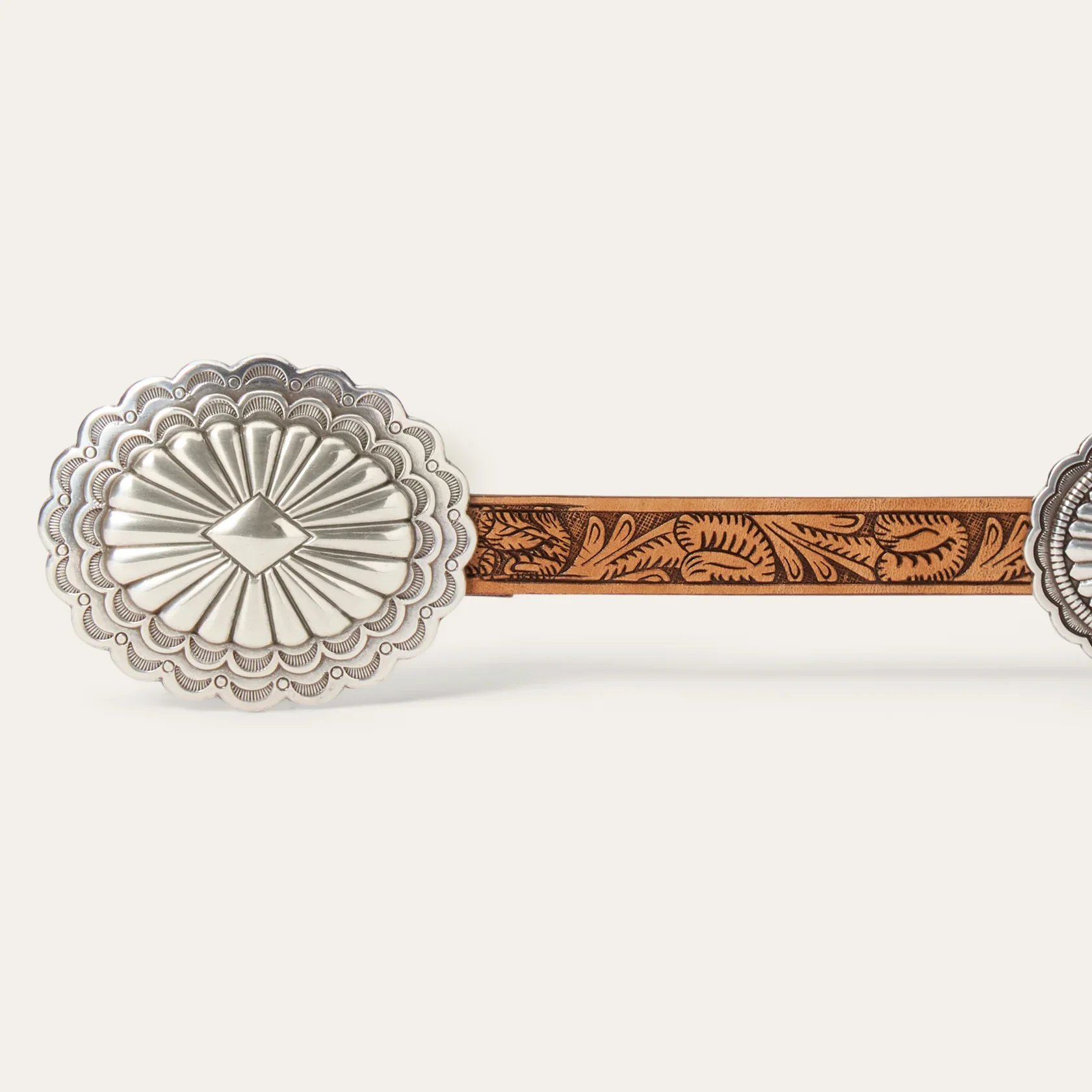 Stetson Southwestern Tooled Concho Belt - Image 3