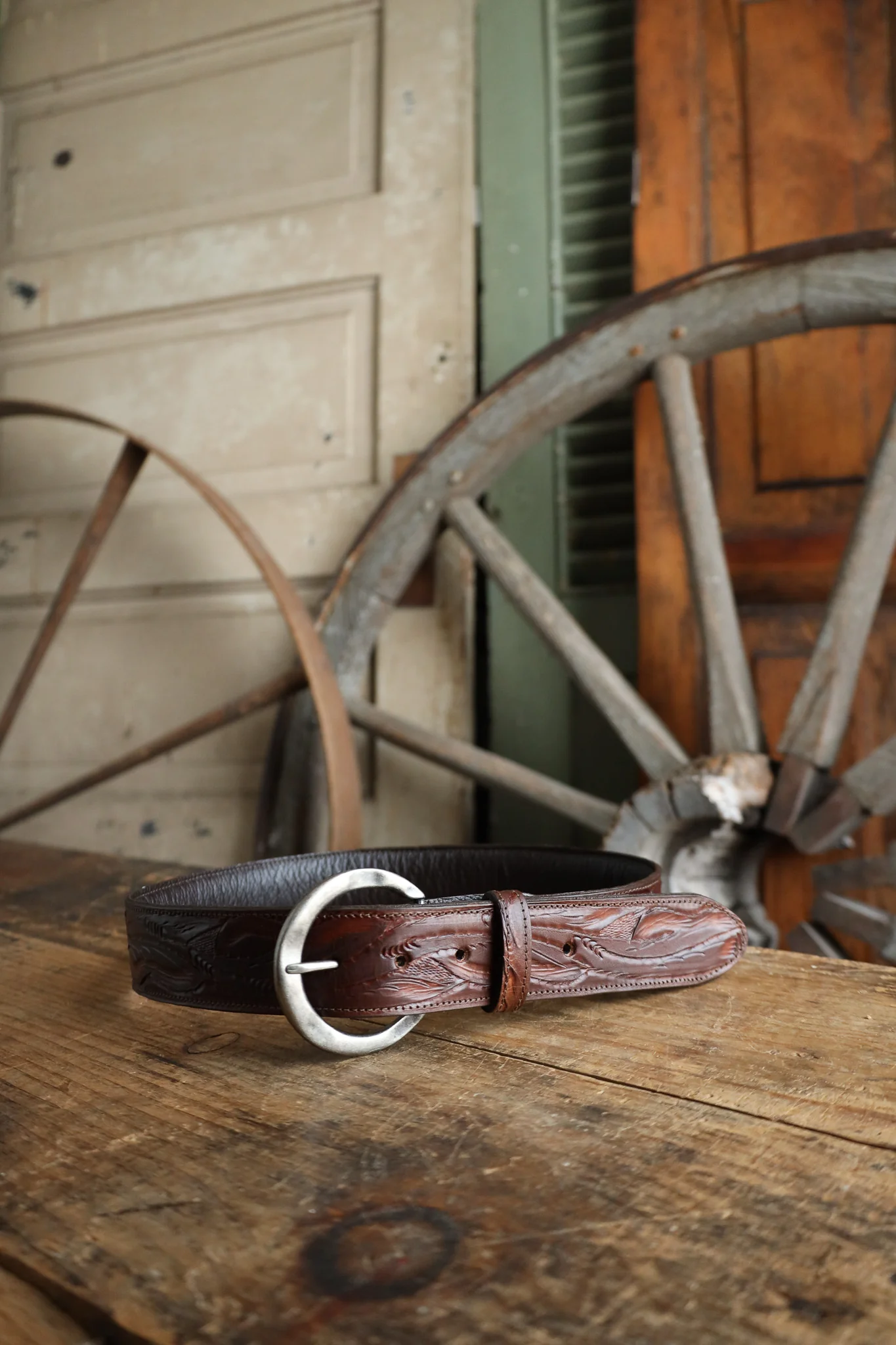 Juan Antonio Tooled Belt- Brown - Image 8