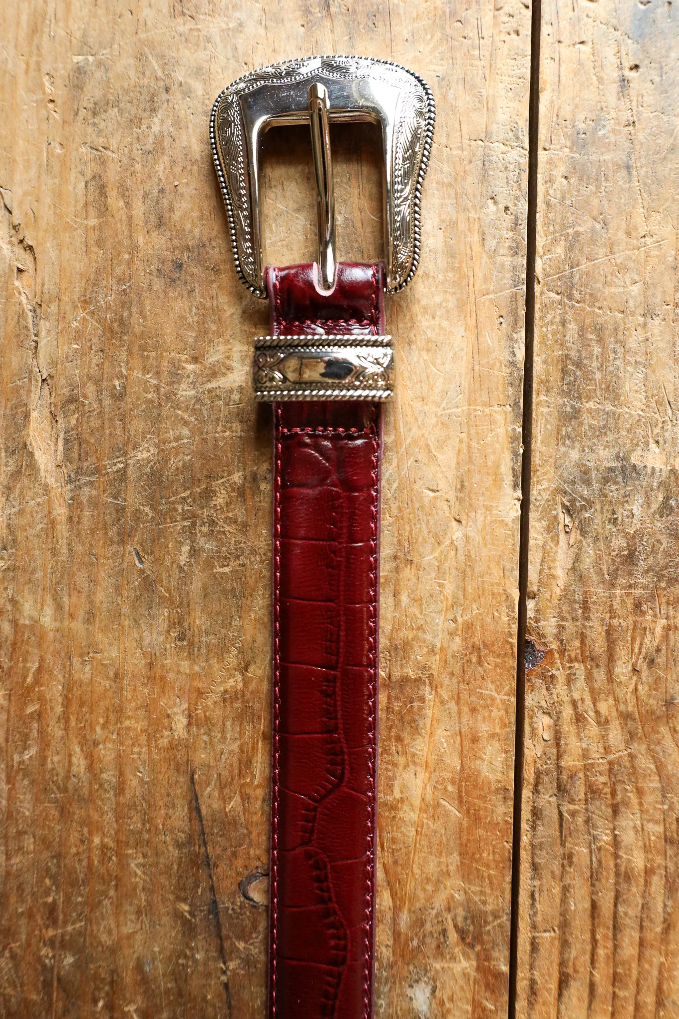 Maverick Exclusive Laurel and Gold Westlake Belt- Crocodile Print - Image 5