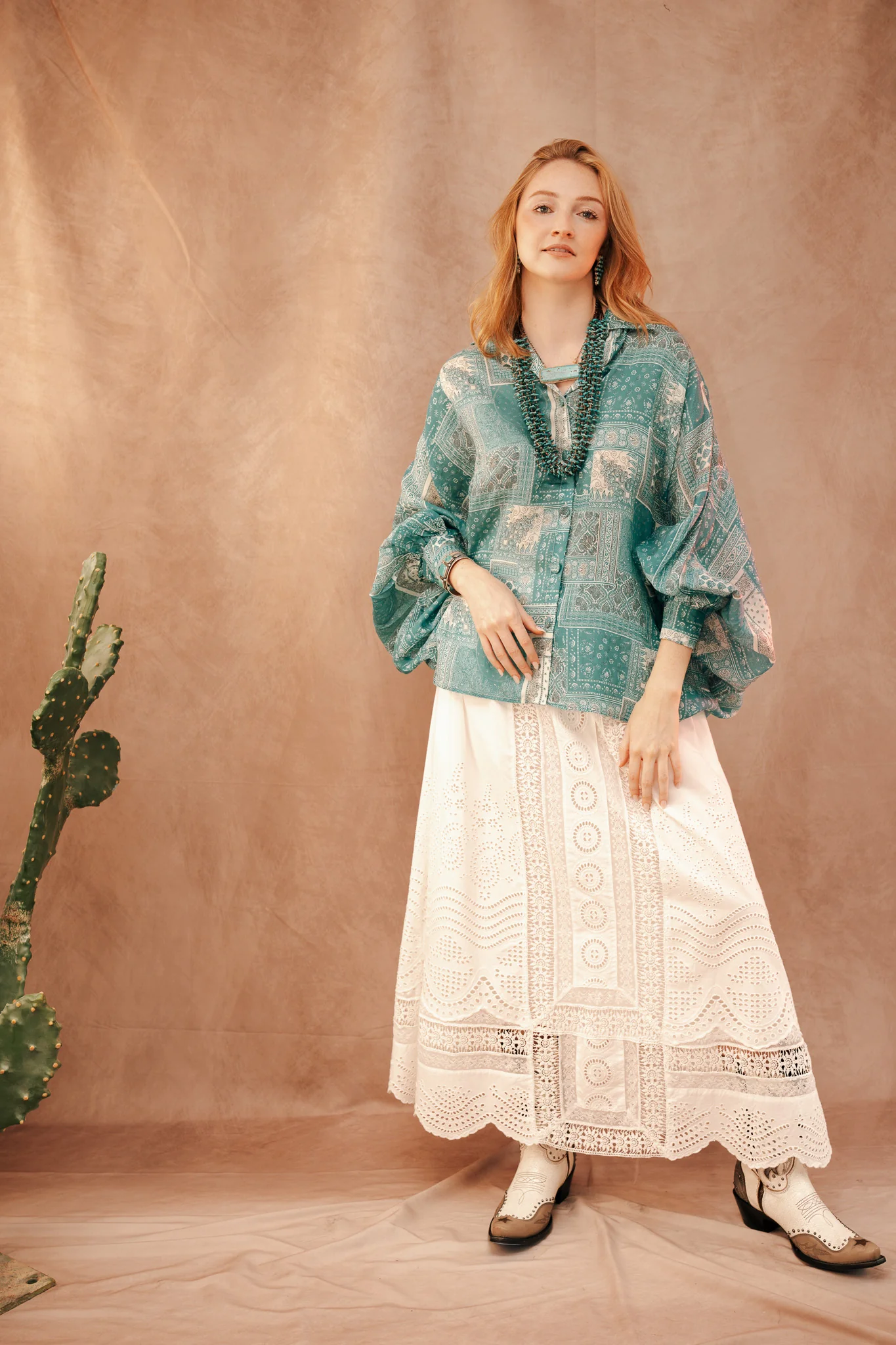 Buelahstyle Bandana Print Dolman Blouse - Image 3