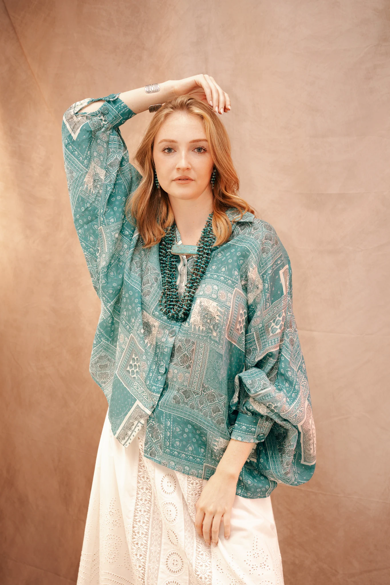 Buelahstyle Bandana Print Dolman Blouse - Image 5