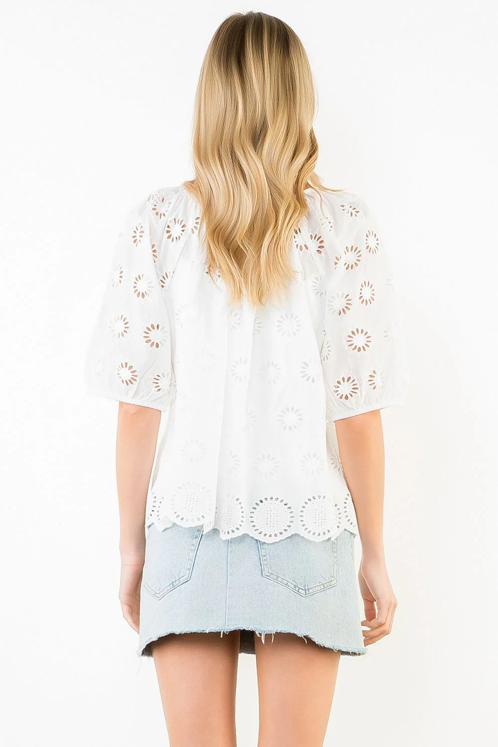 THML Eyelet Floral Blouse - Image 5
