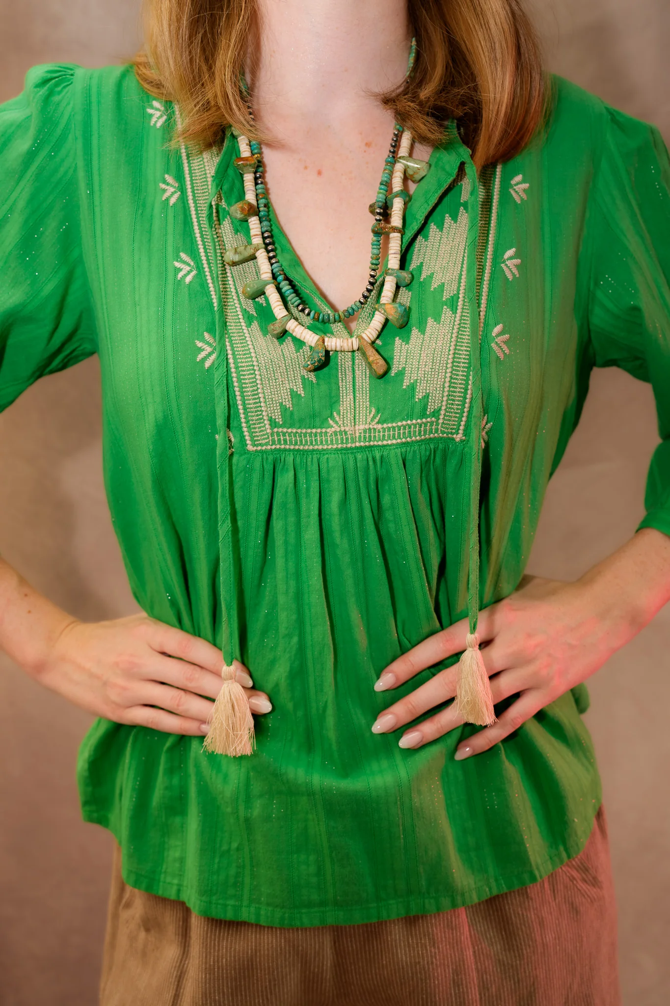 Johnny Was Flutter Sleeve Prairie Blouse - Image 2