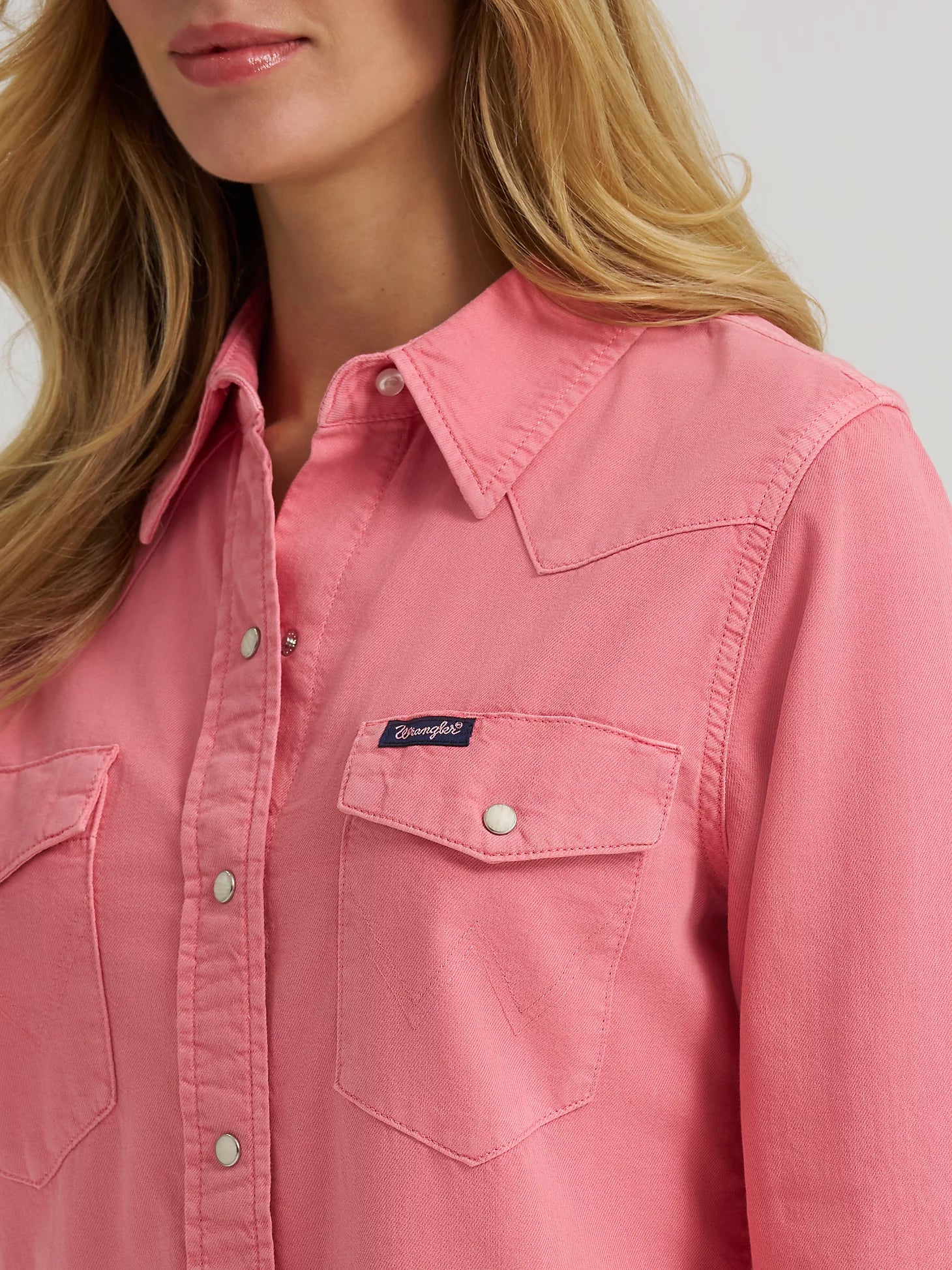 Wrangler Colorwash Slim Western Snap Shirt - Image 4
