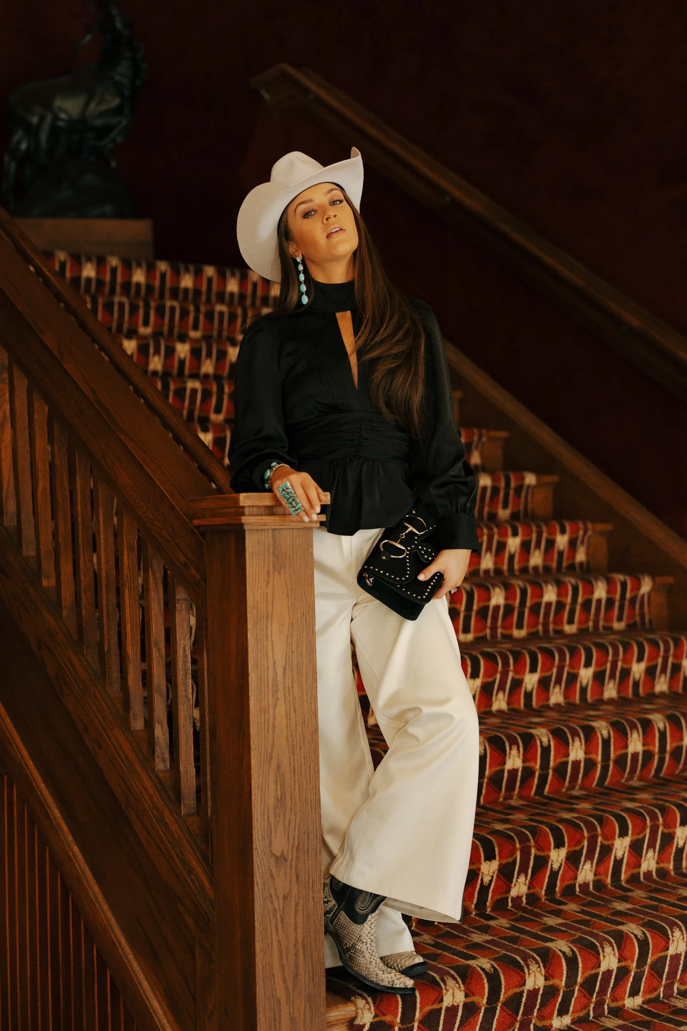 S'edge Tucker Velvet Satin Blouse - Image 4