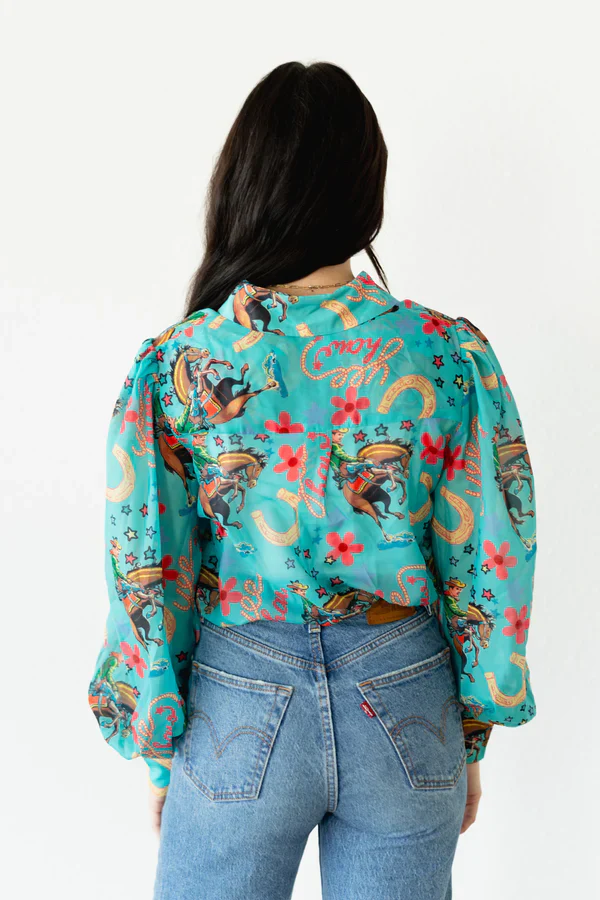TURQUOISE HAVEN TURQUOISE YEEHAW BLOUSE - Image 4