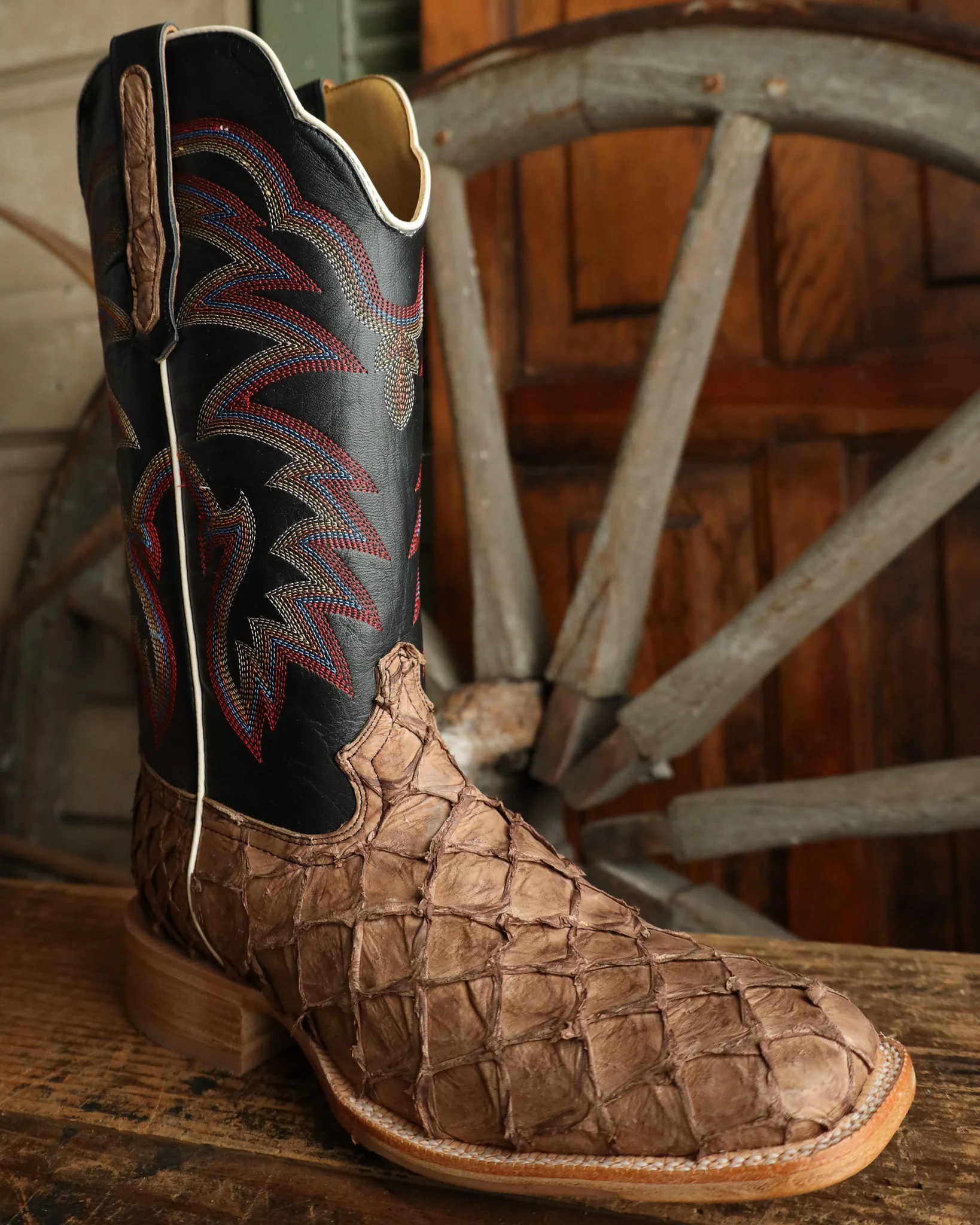 R. Watson Men's Pirarucu Oatmeal 13" Boot - Image 2