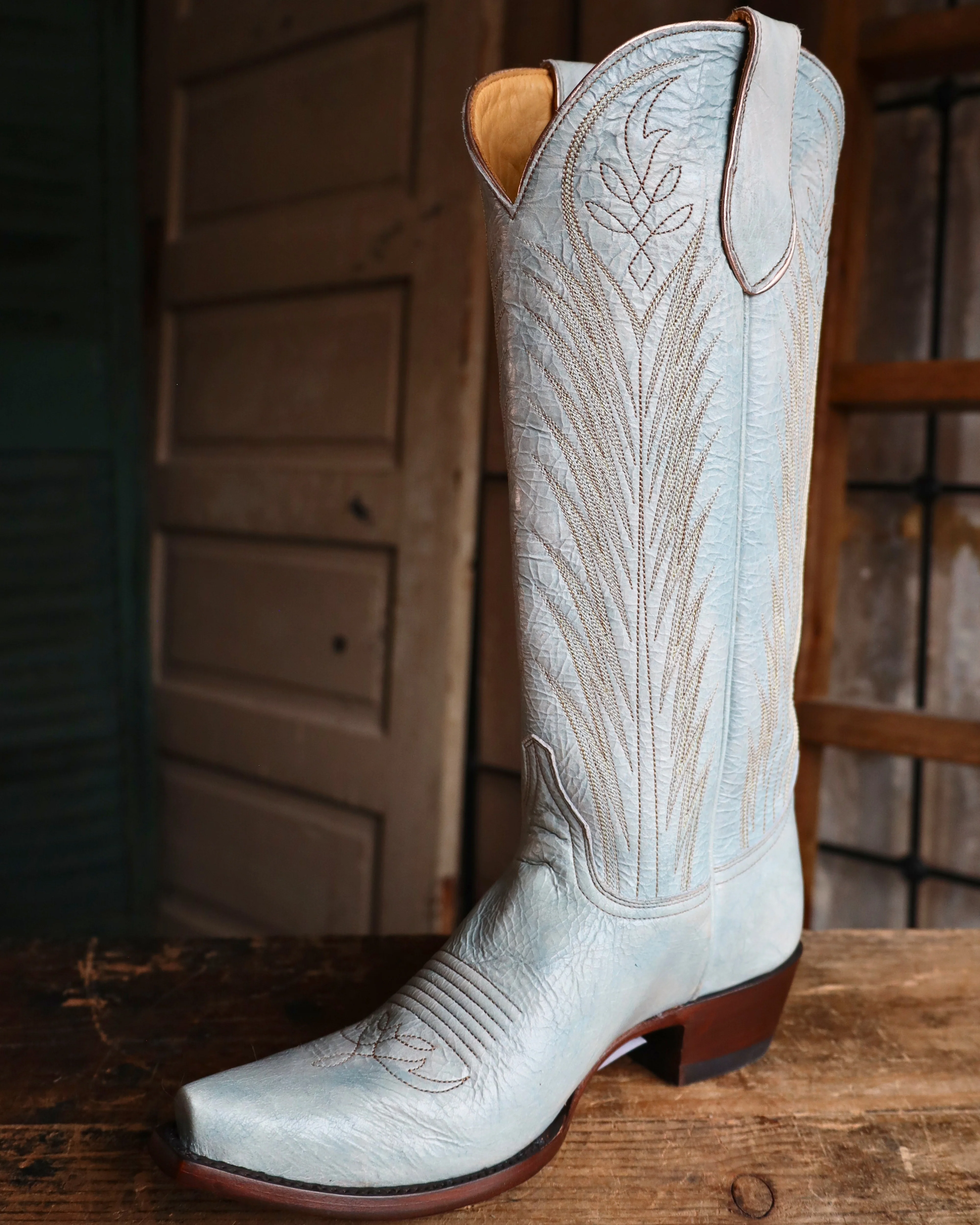 Maverick Exclusive OLD GRINGO WOMEN'S EMMER 15" BOOT- BLUE/PINK - Image 5