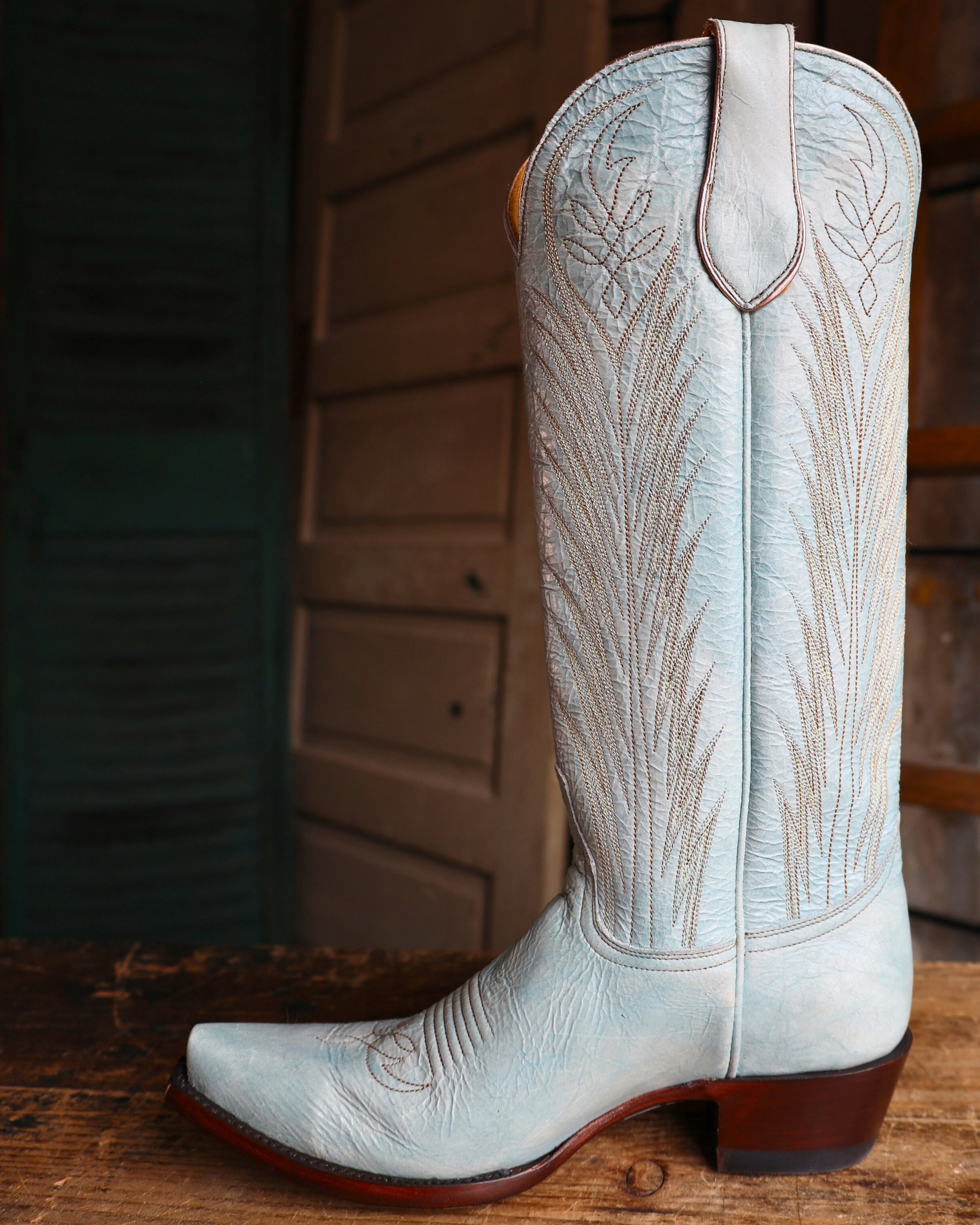 Maverick Exclusive OLD GRINGO WOMEN'S EMMER 15" BOOT- BLUE/PINK - Image 9