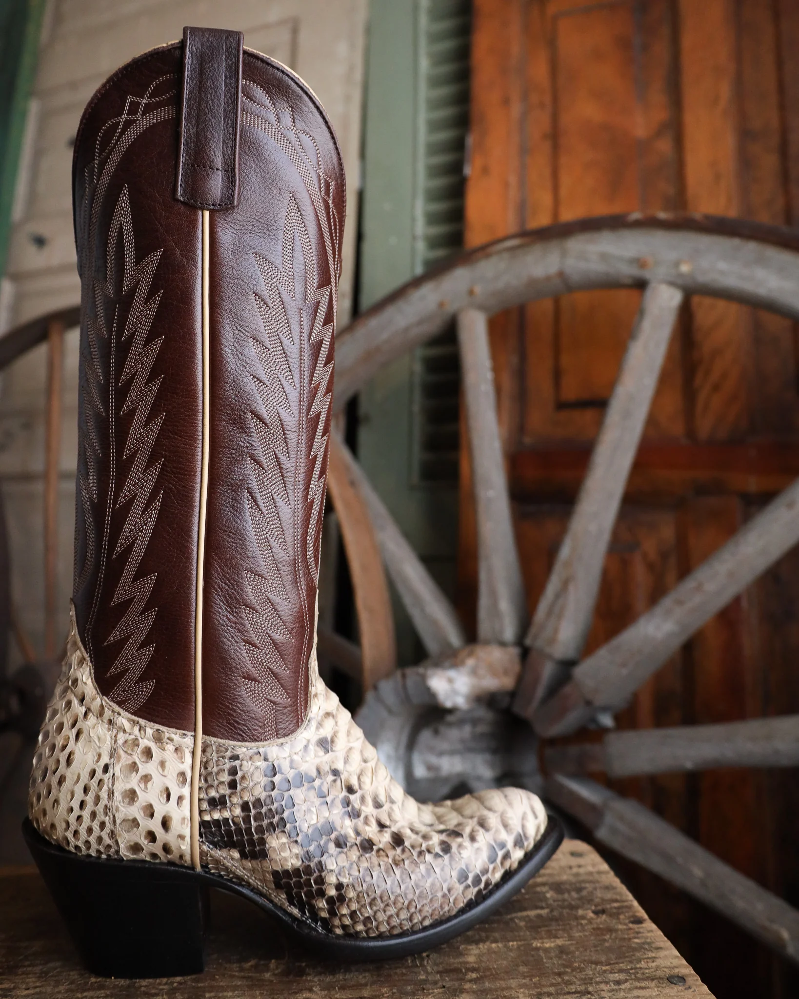 Macie Bean Women's Python Back Cut 15" Boot