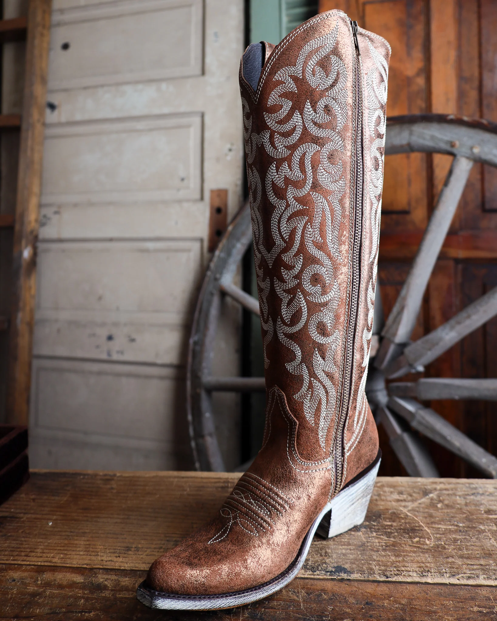 LIBERTY BLACK WOMEN'S ALLIE METALLIC TOBACCO 17" BOOT - Image 4