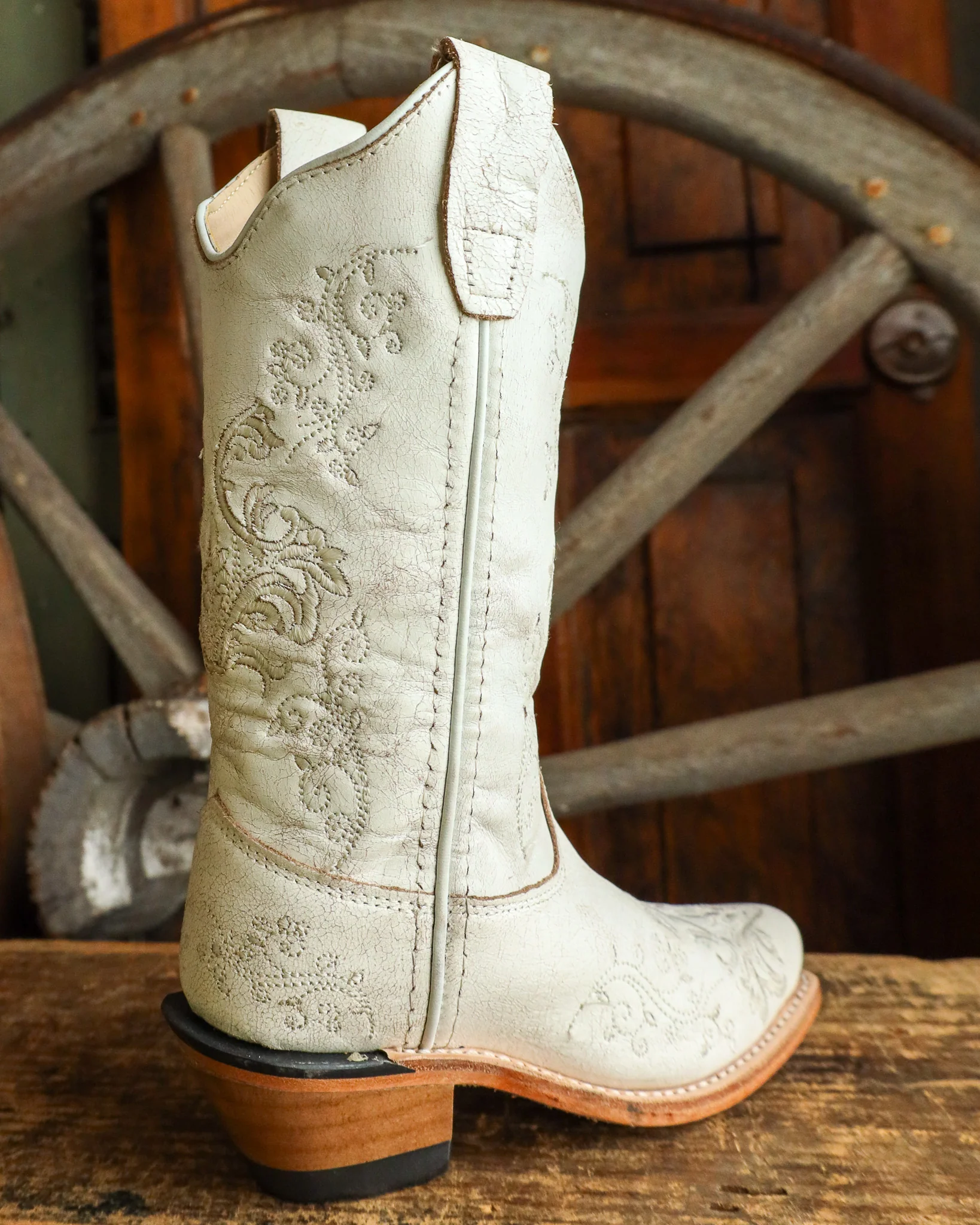 Old West Girls Fancy Stitch Boot - Image 7