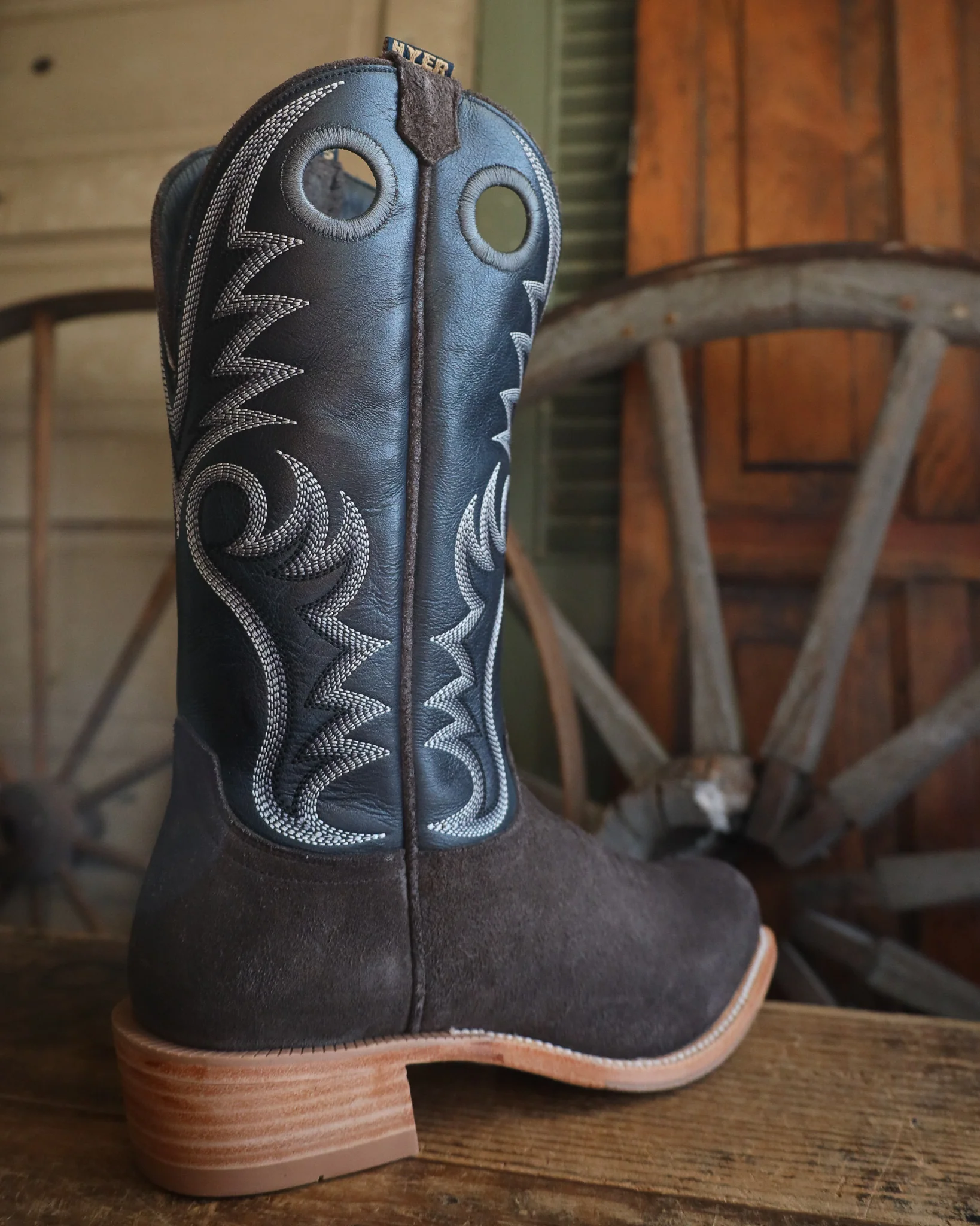 Hyer Men's McCune Roughout Charcoal 13" Boot - Image 7