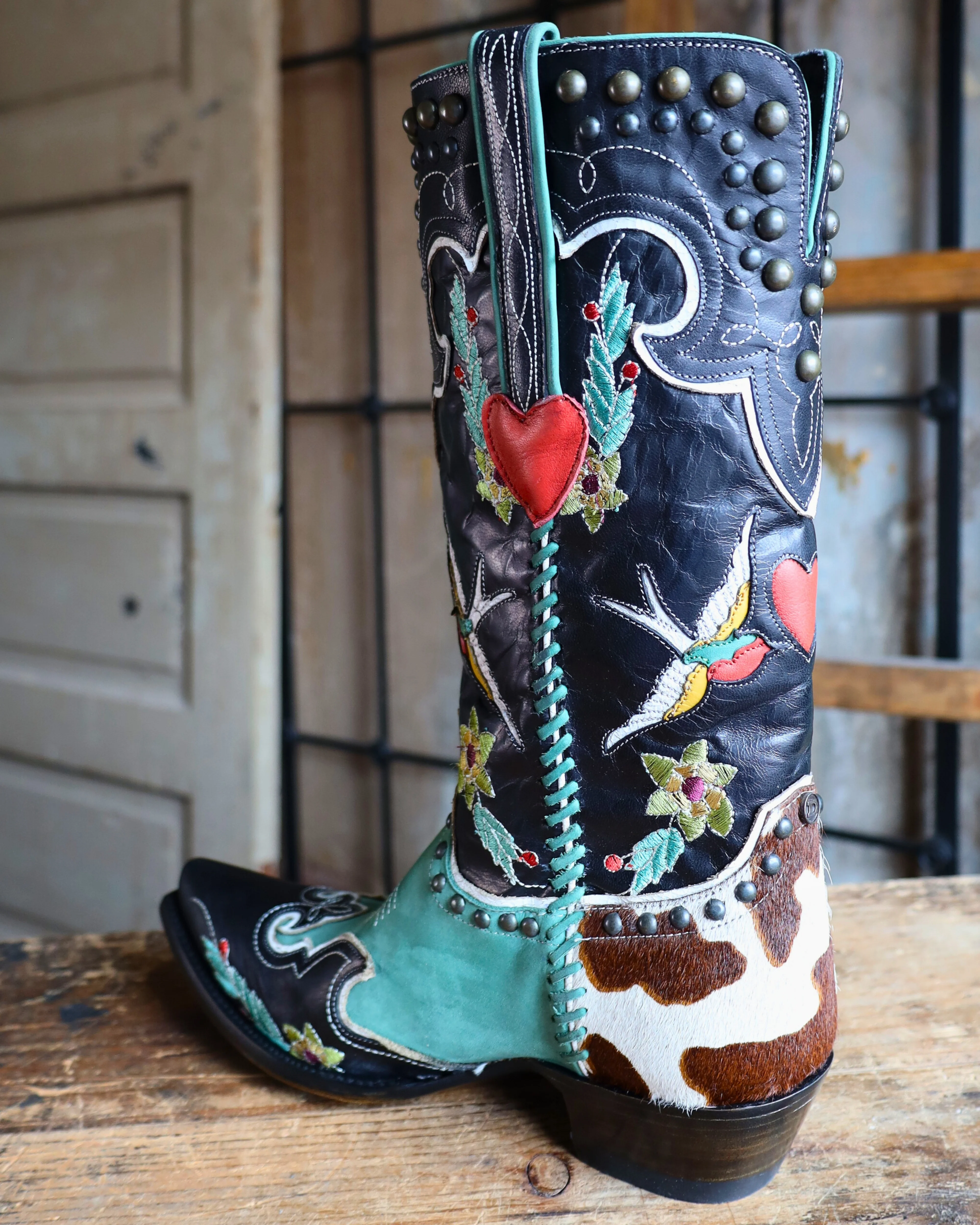 DOUBLE D RANCH BY OLD GRINGO WOMEN'S MIDNIGHT COWBOY 13" BOOT - Image 8