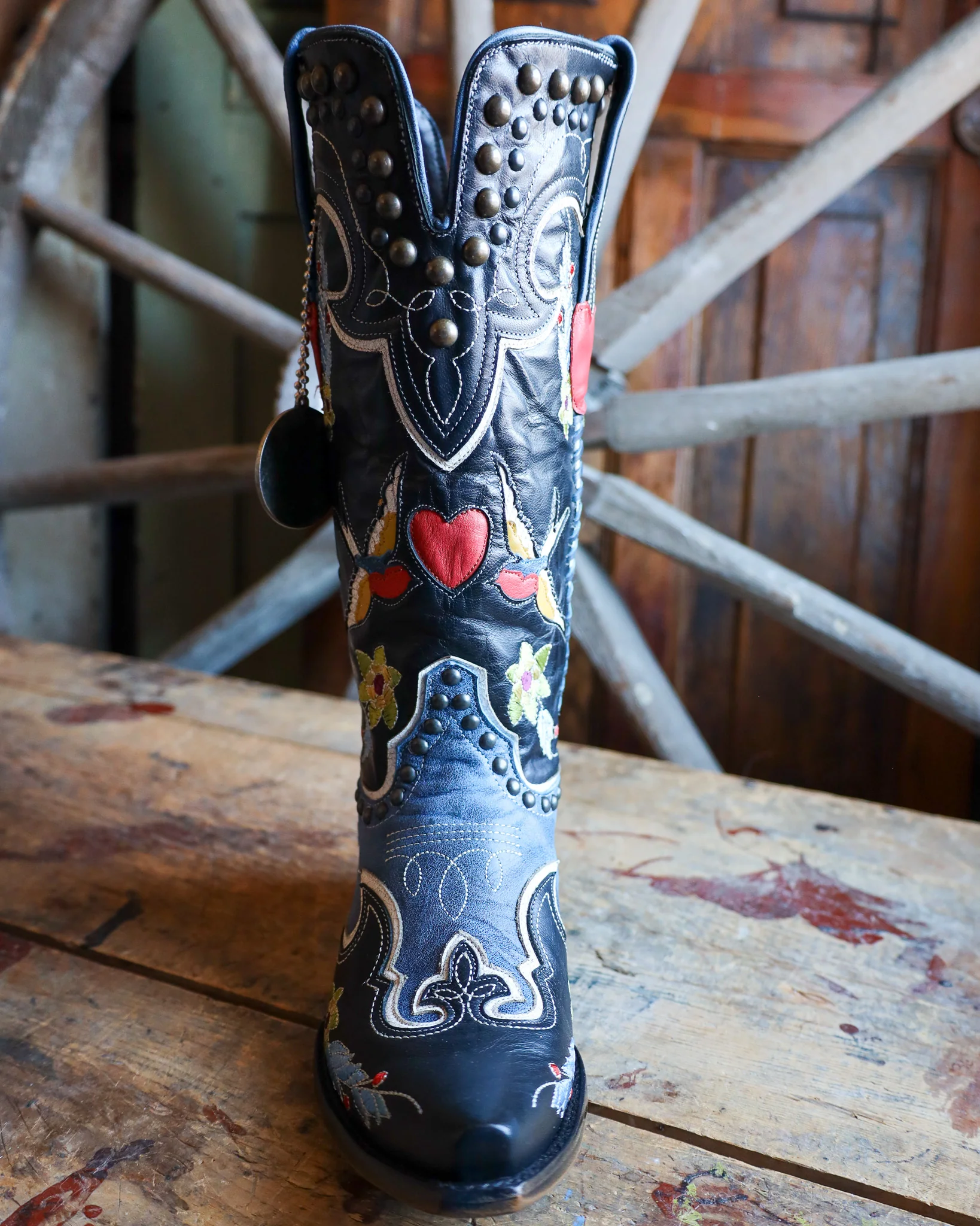 DOUBLE D RANCH BY OLD GRINGO WOMEN'S MIDNIGHT COWBOY BLUE 13" BOOT - Image 3