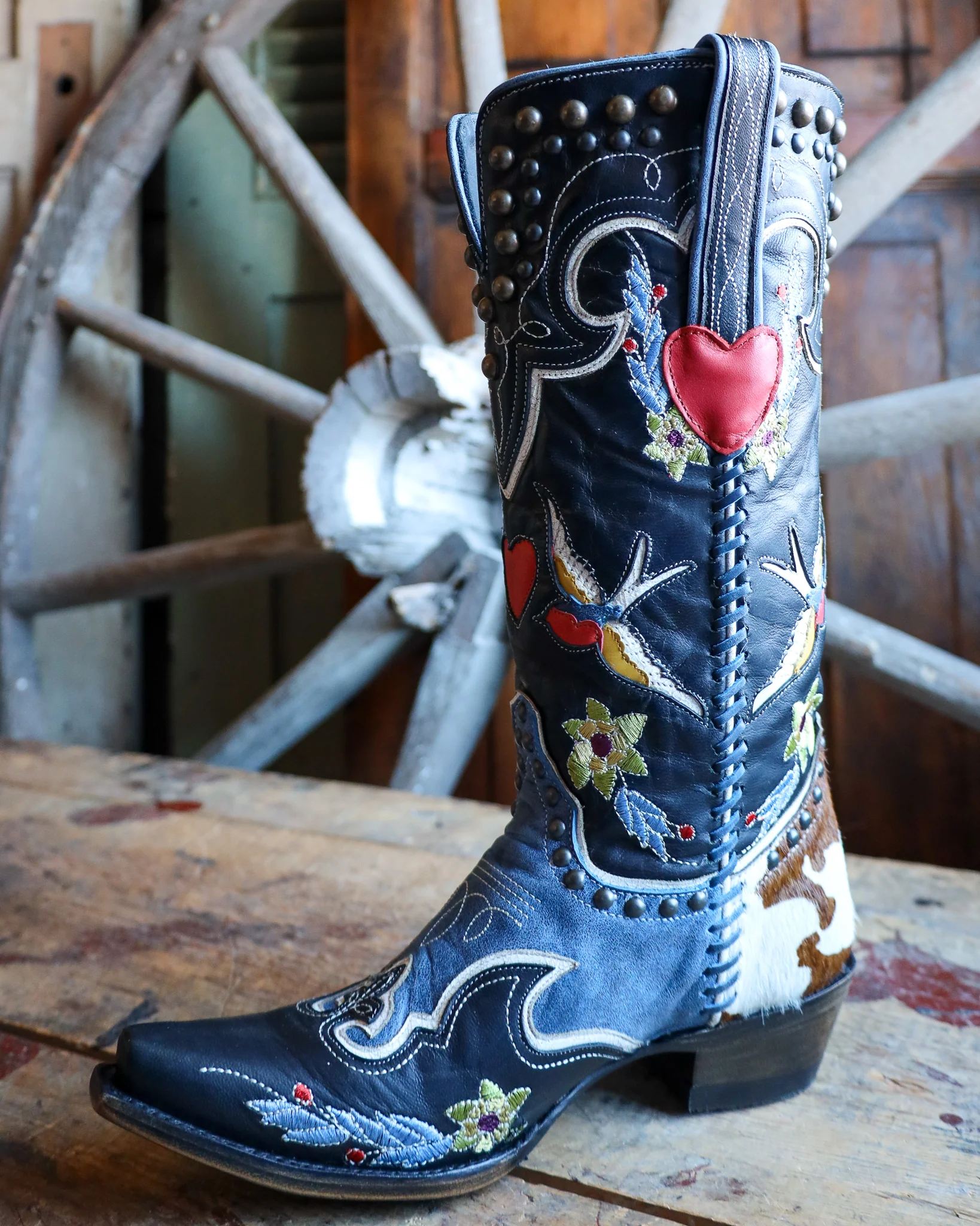 DOUBLE D RANCH BY OLD GRINGO WOMEN'S MIDNIGHT COWBOY BLUE 13" BOOT - Image 5
