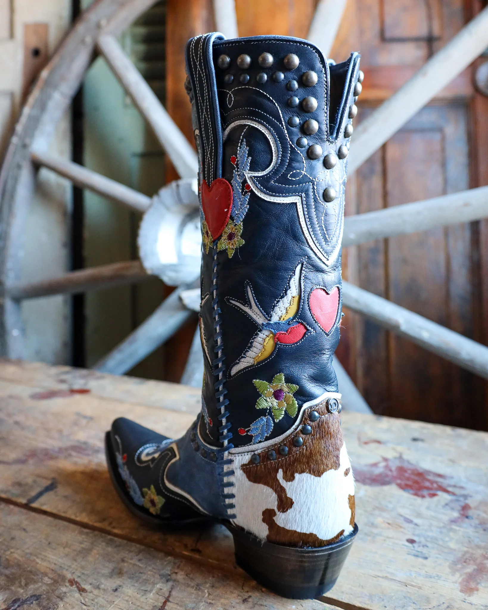 DOUBLE D RANCH BY OLD GRINGO WOMEN'S MIDNIGHT COWBOY BLUE 13" BOOT - Image 6