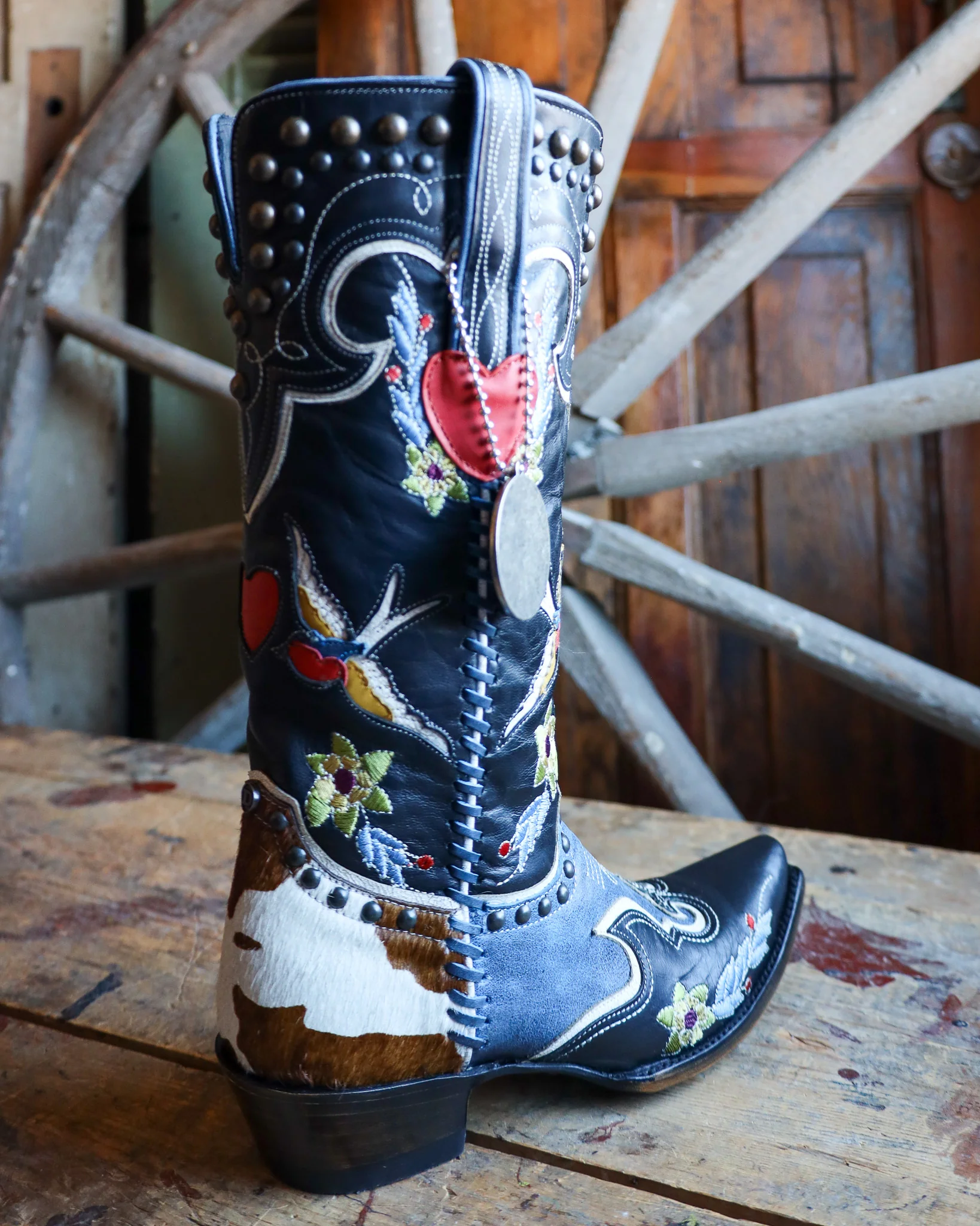 DOUBLE D RANCH BY OLD GRINGO WOMEN'S MIDNIGHT COWBOY BLUE 13" BOOT - Image 7