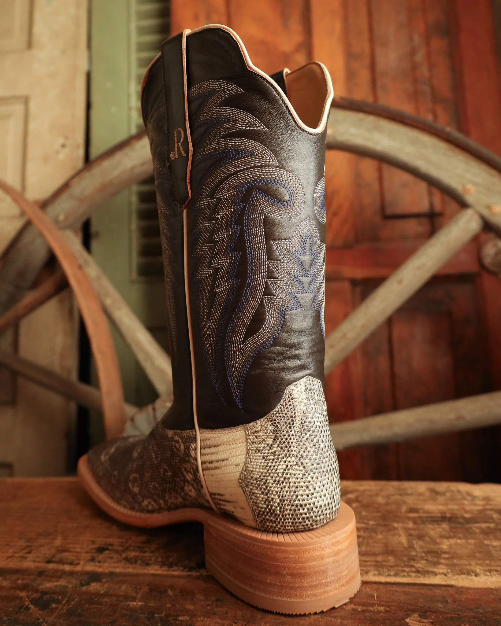 R. Watson Men’s Ringtail Lizard Wide Square 13" Boot - Image 6