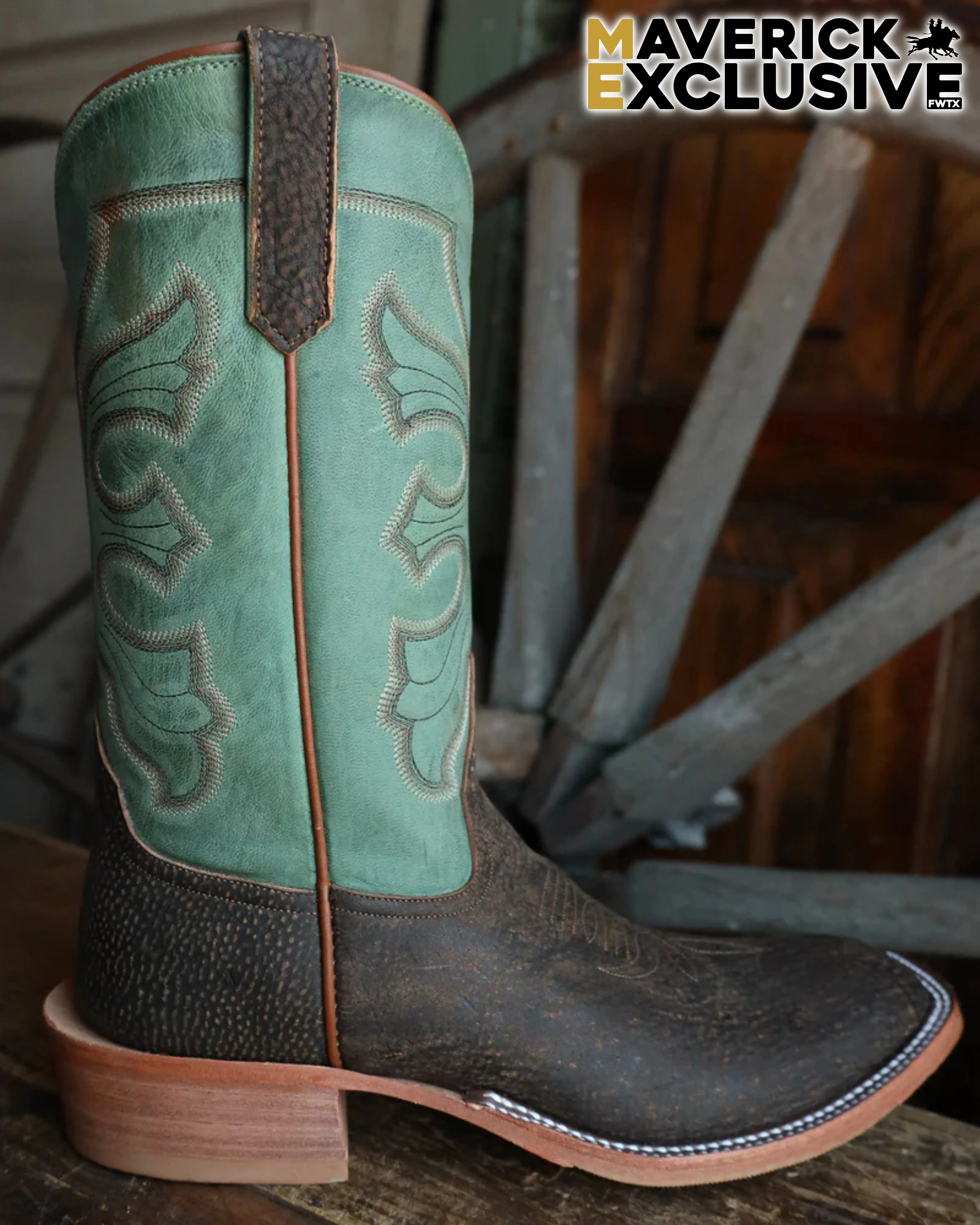 Maverick Exclusive Rios Of Mercedes Rust Safari Giraffe Jade 13" Boot