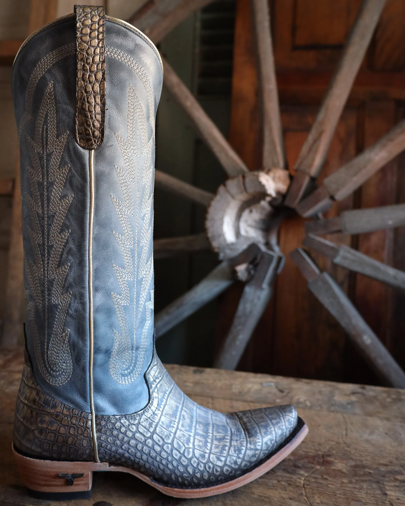 Lane Boots Women's Skylight 15" Boot - Gilded Denim