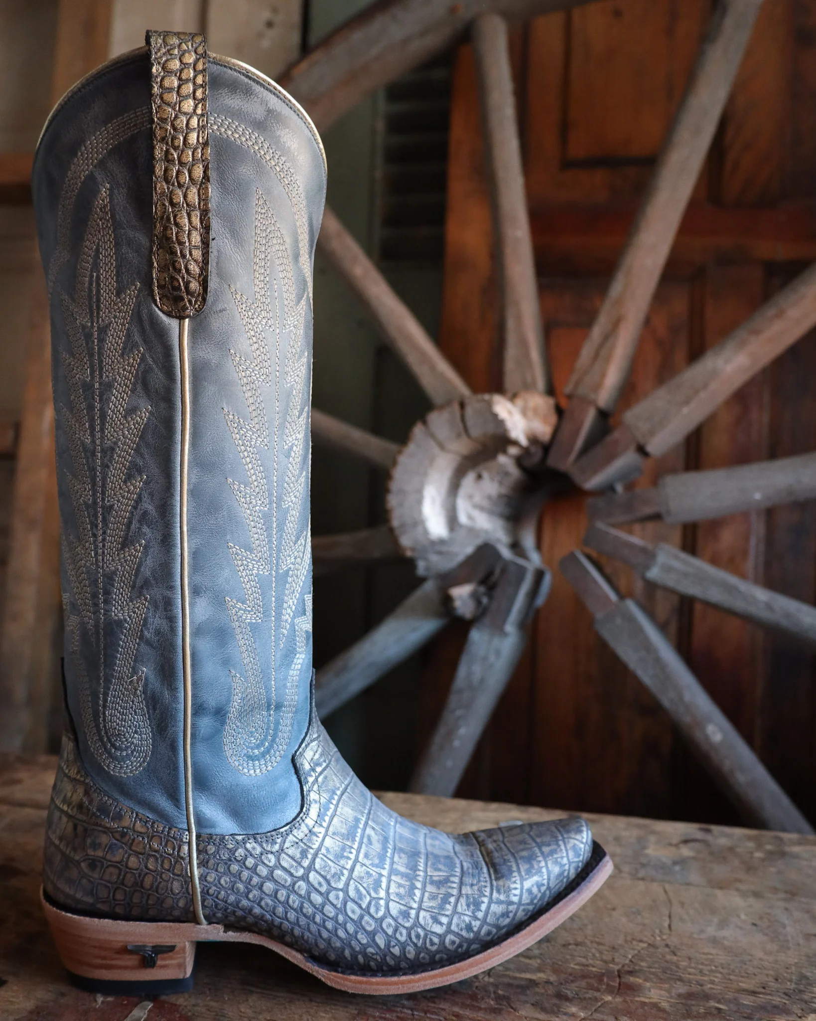 Lane Boots Women's Skylight 15" Boot - Gilded Denim - Image 11