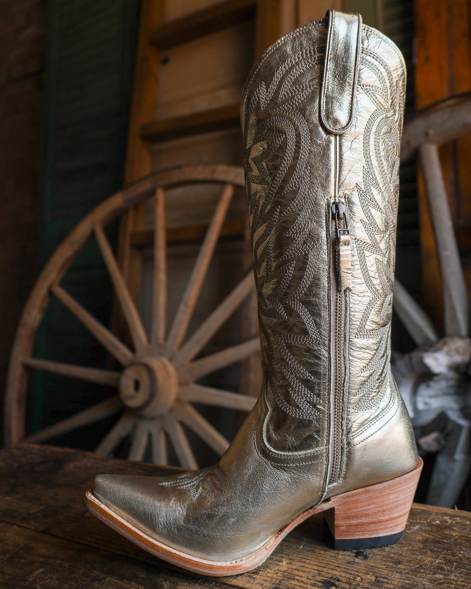 Lane Boots Women's Smokeshow 15" Boot - Champagne Metallic - Image 7