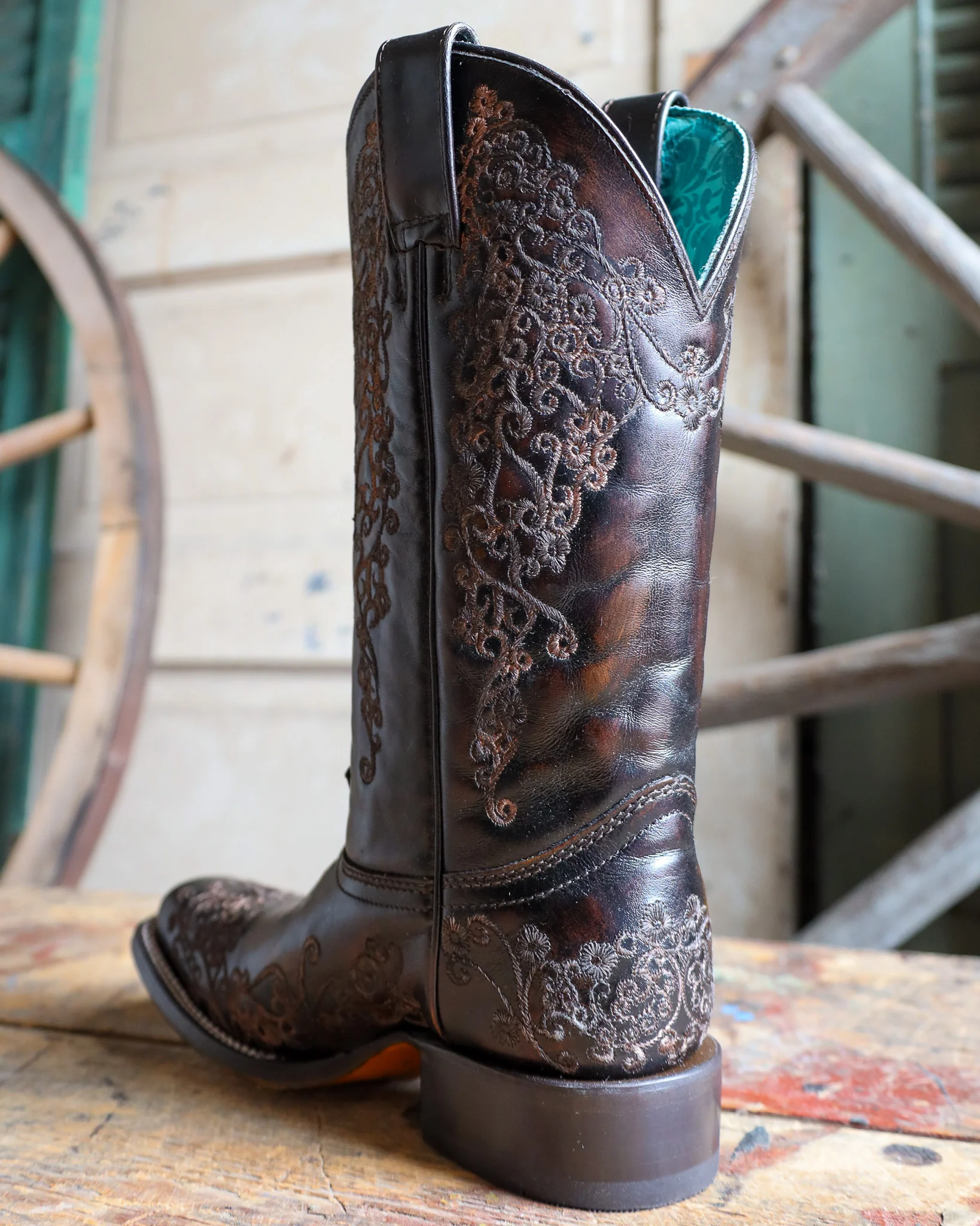CORRAL WOMEN'S SQUARE TOE FLORAL EMBROIDERY 13" BOOT - Image 6