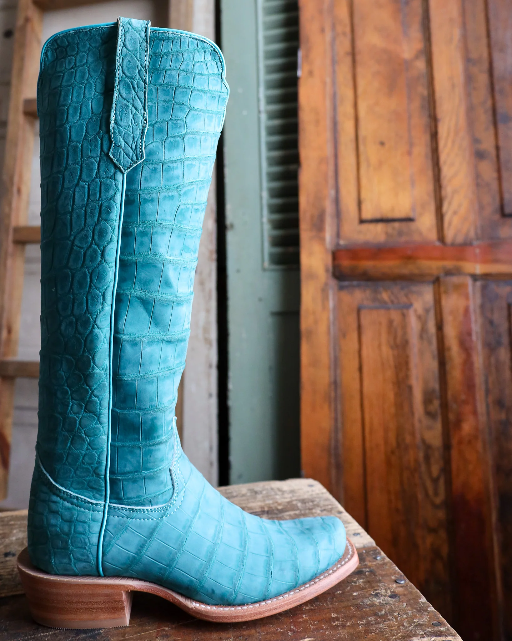 R. WATSON WOMEN'S SUEDED ALLIGATOR 17" BOOT