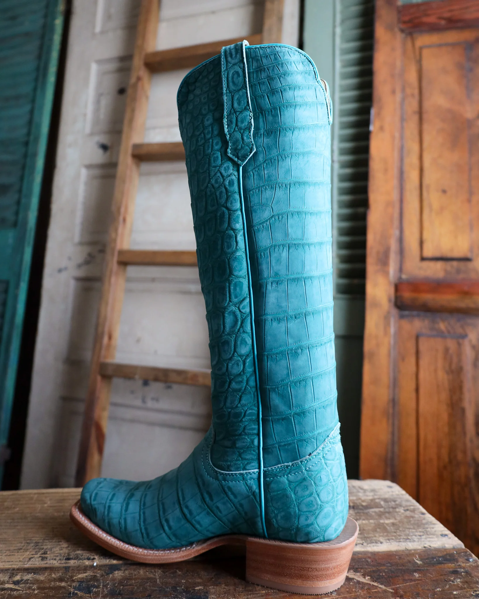 R. WATSON WOMEN'S SUEDED ALLIGATOR 17" BOOT - Image 5