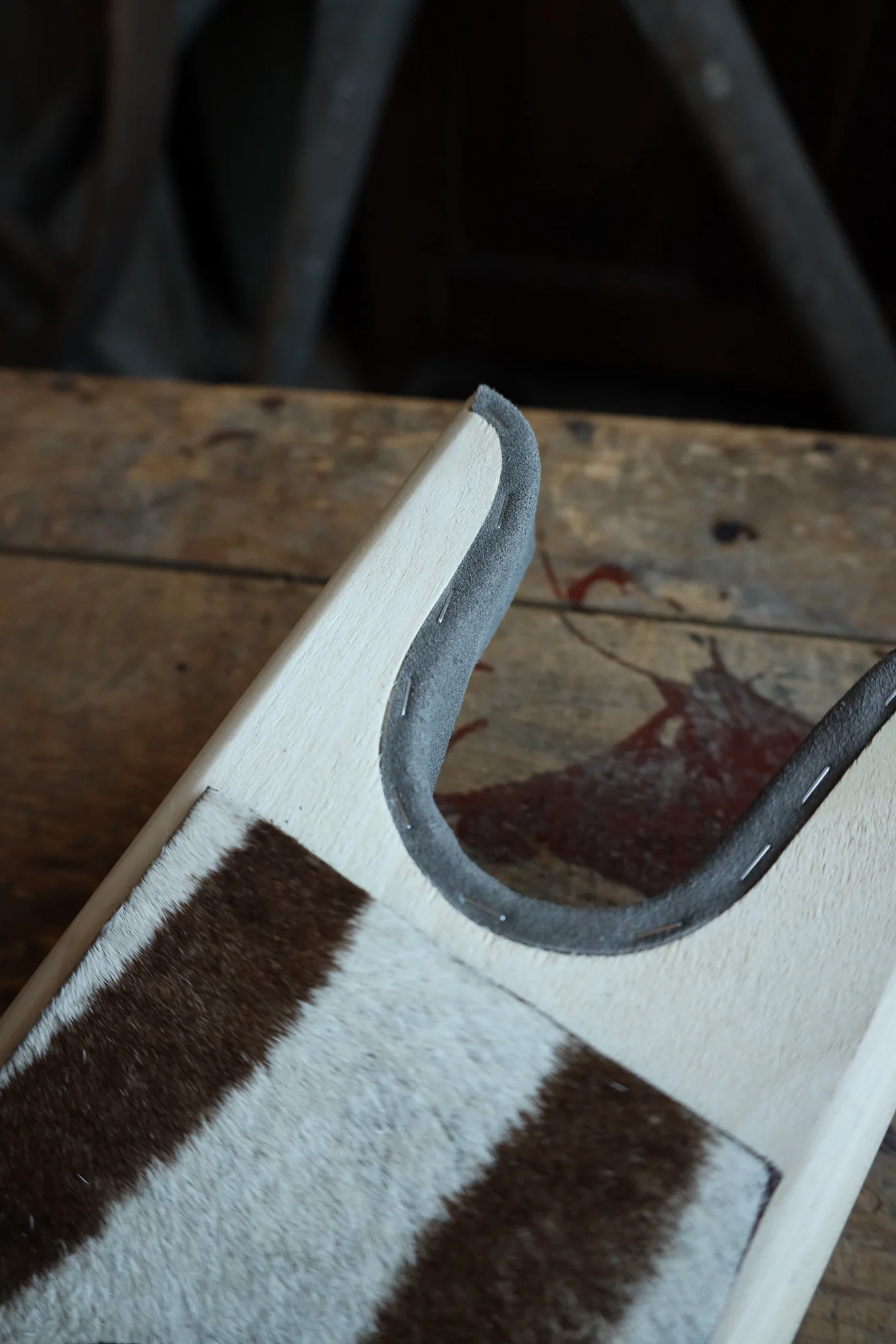 JRW Leather Zebra With Tooled Leather Boot Jack - Image 5