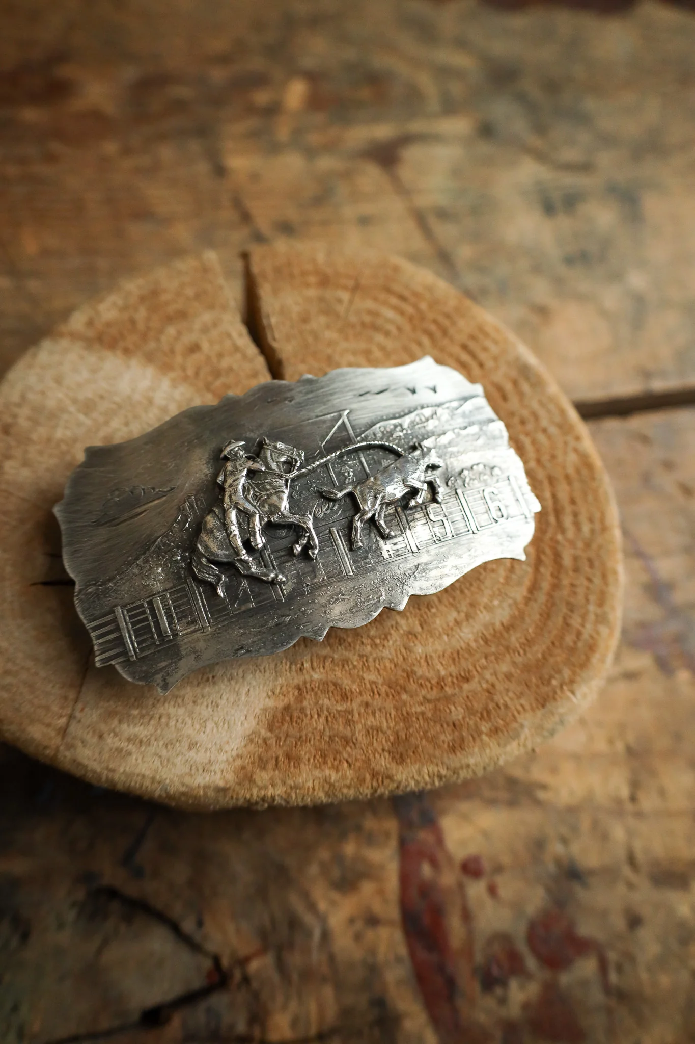 Comstock Heritage Calf Roper At The Rodeo Buckle - Image 4