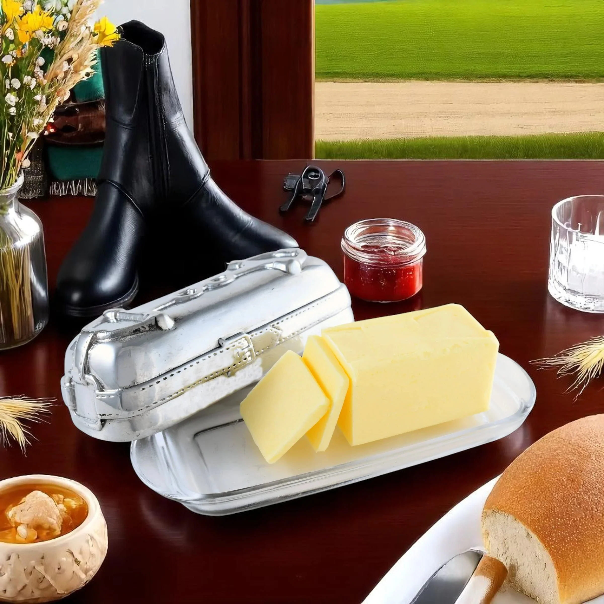 Arthur Court Equestrian Butter Dish - Image 3