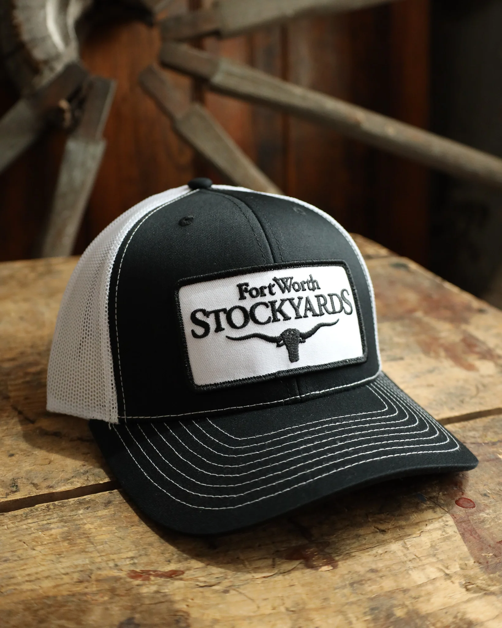 Fort Worth Stockyards Cap- Black/White - Image 2