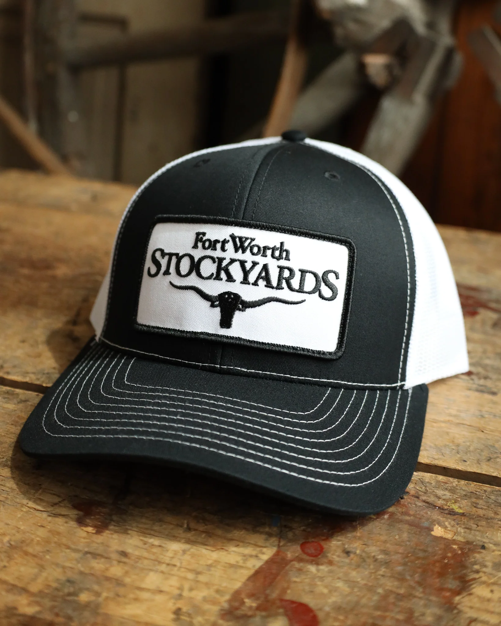 Fort Worth Stockyards Cap- Black/White - Image 3