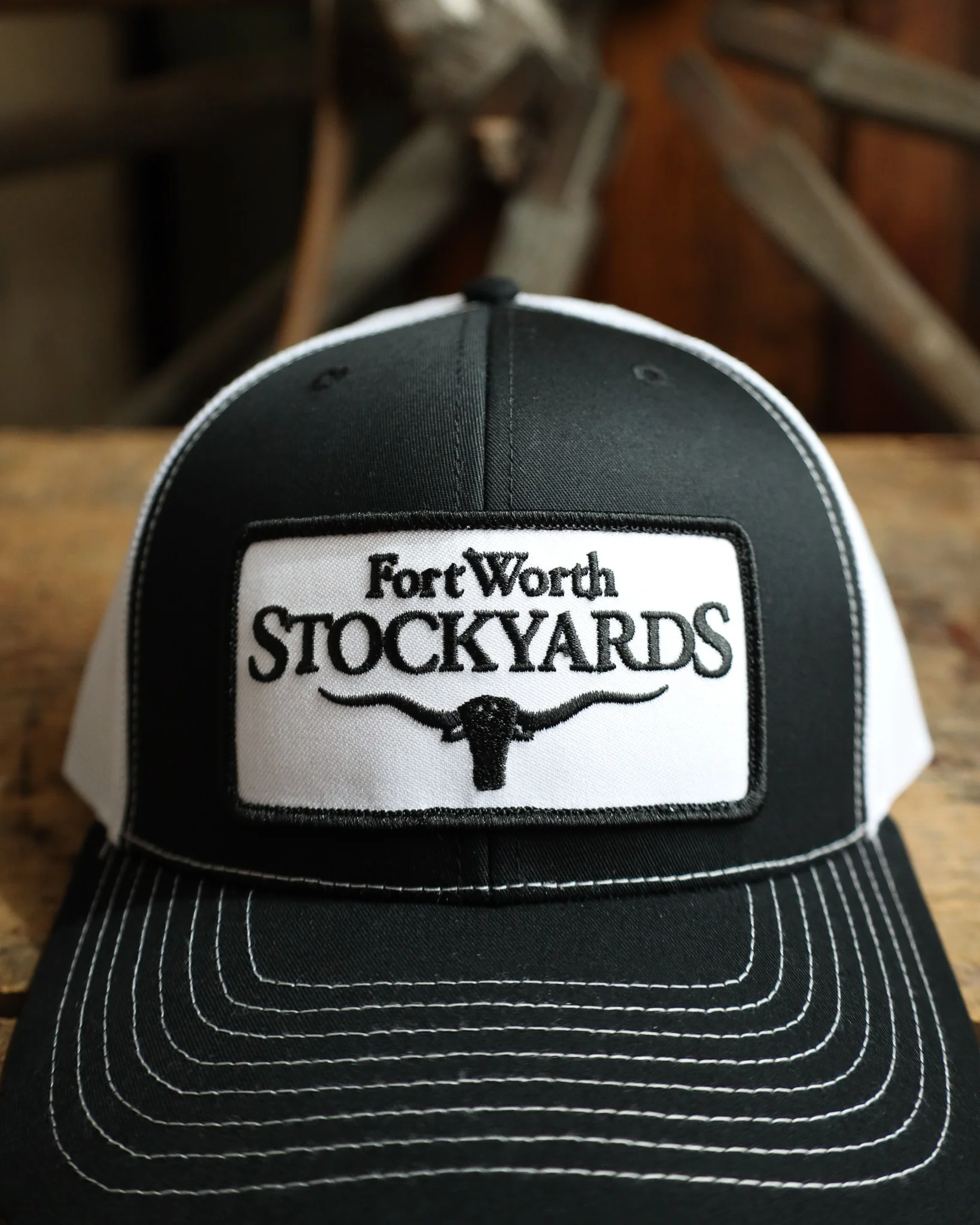 Fort Worth Stockyards Cap- Black/White - Image 4