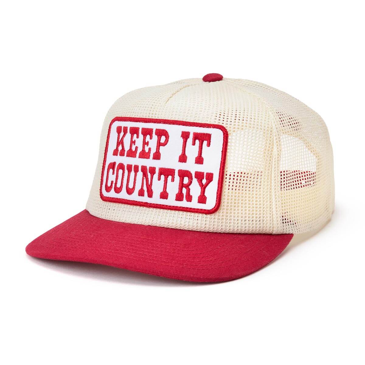 Seager Keep It Country All-Mesh Trucker Snapback Cream/Red