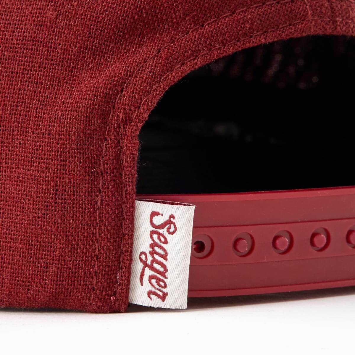 Seager Uncle Bill Hemp Snapback Red/White - Image 5